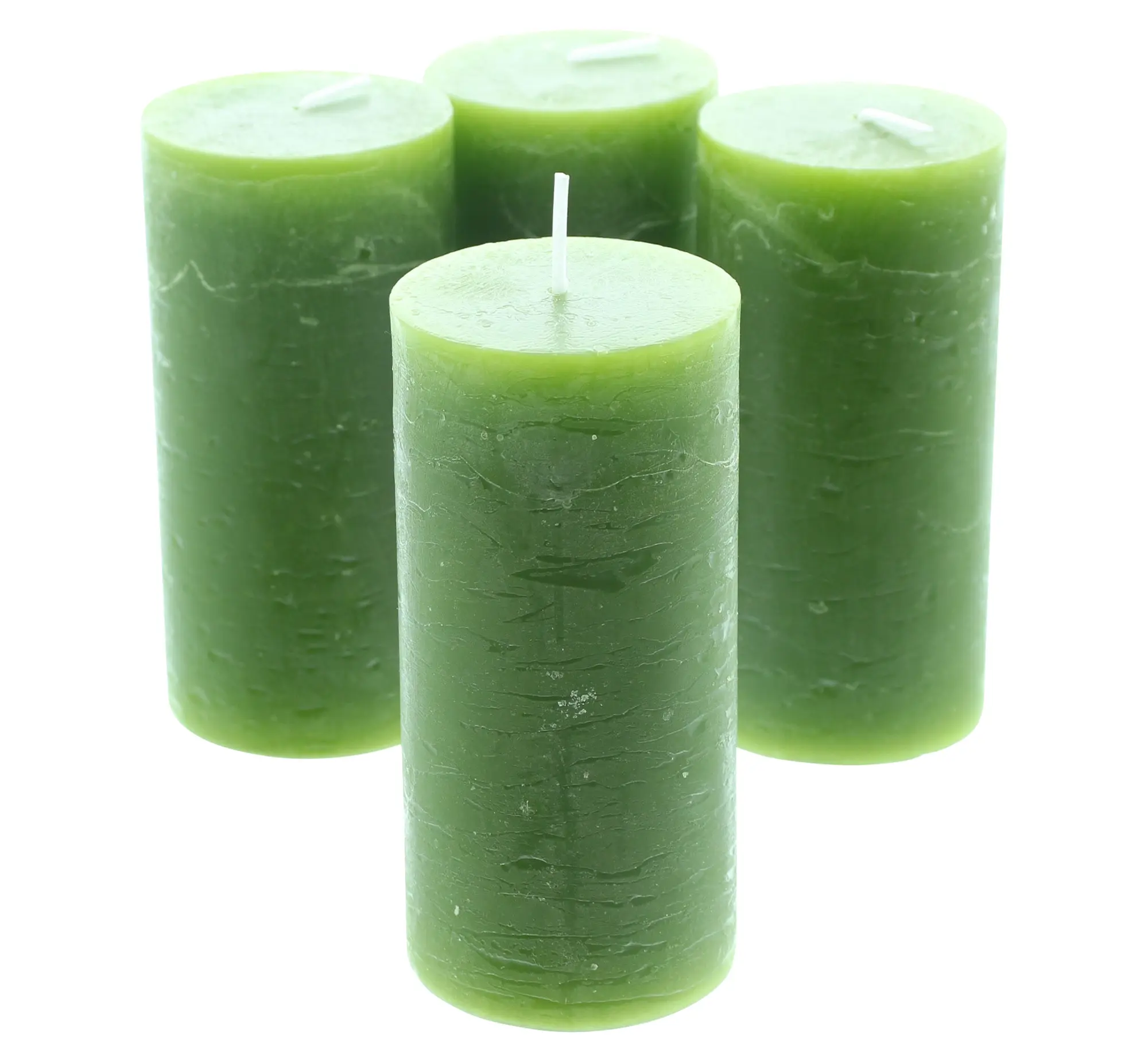 Kerze "Rustic Green", 4er Set  im Frank Flechtwaren Online Shop kaufen