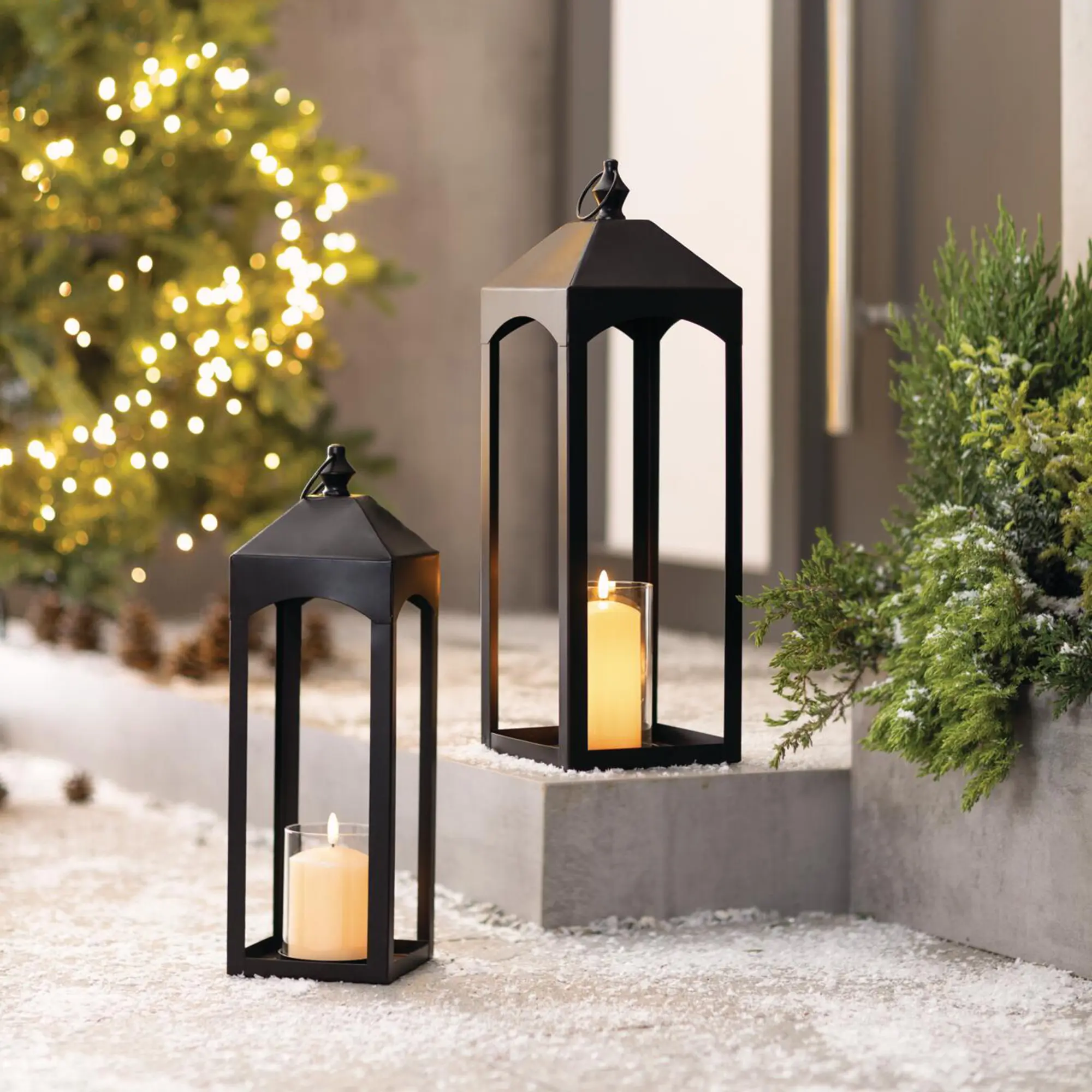 Laterne "Black", 2er Set  im Frank Flechtwaren Online Shop kaufen