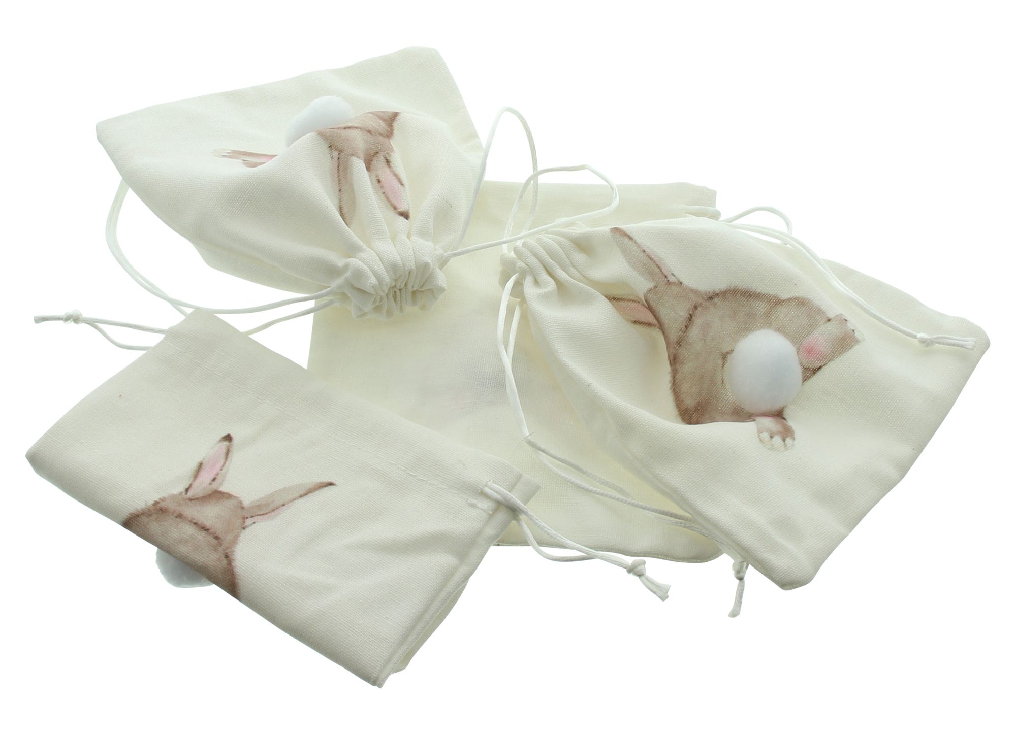 Geschenkbeutel "Hoppelhase", 4er Set  im Frank Flechtwaren Online Shop für Ostern kaufen