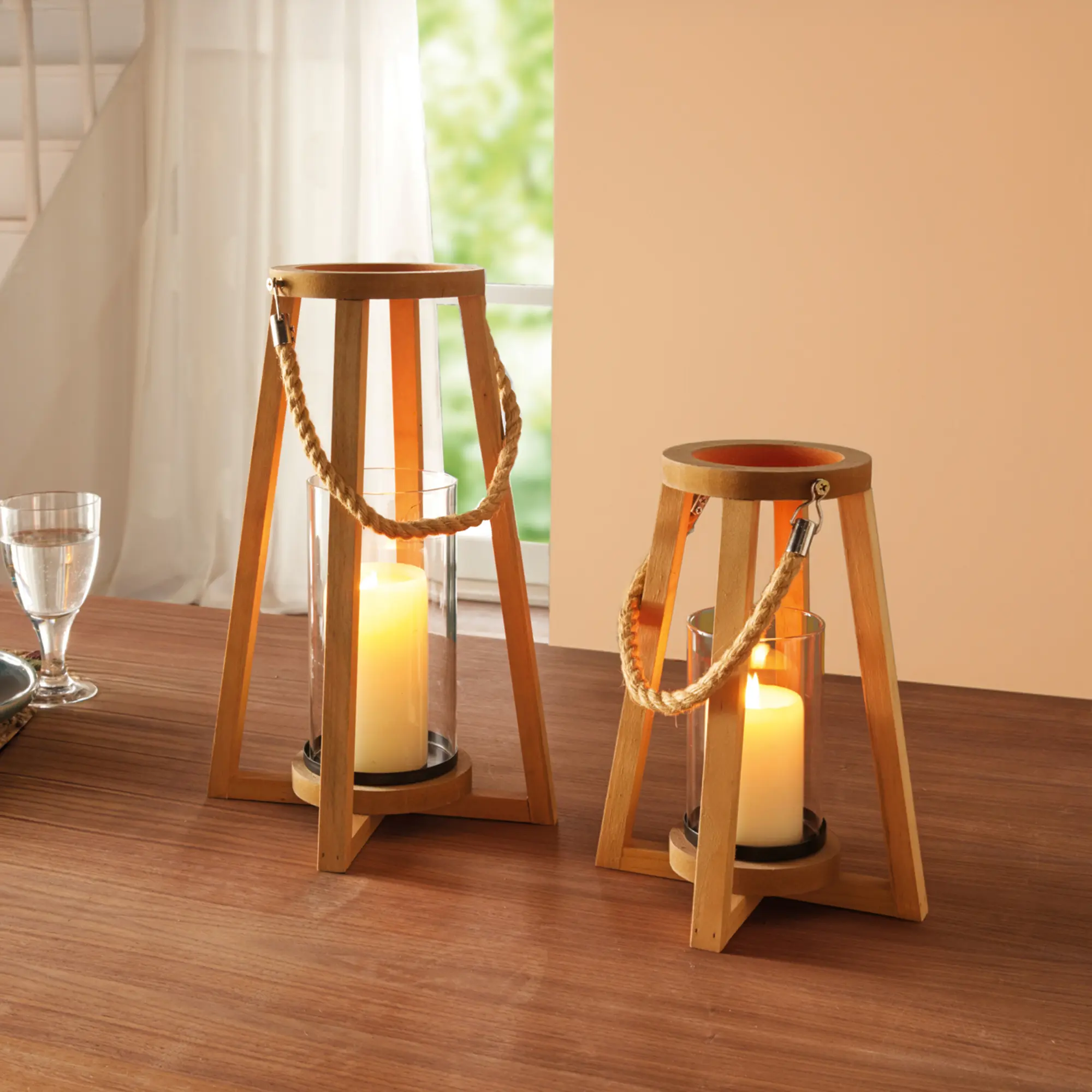 Laterne "Conical", 2er Set  im Frank Flechtwaren Online Shop für Laternen kaufen