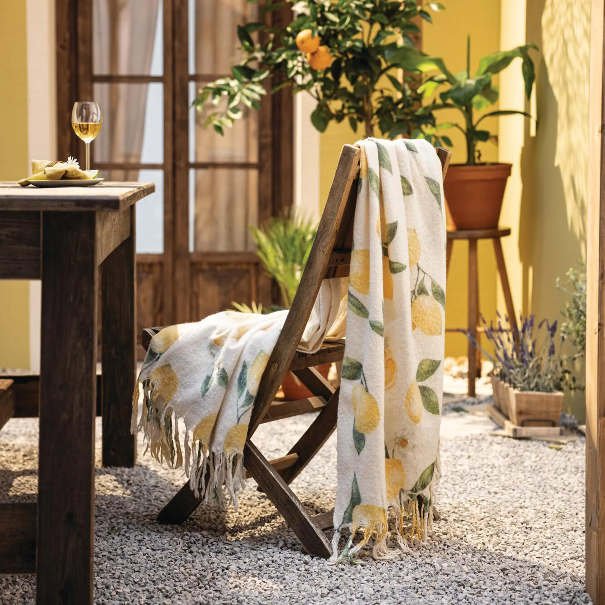 Sommerdecke "Lemon"  im Frank Flechtwaren Online Shop für Lemon Sorbet kaufen