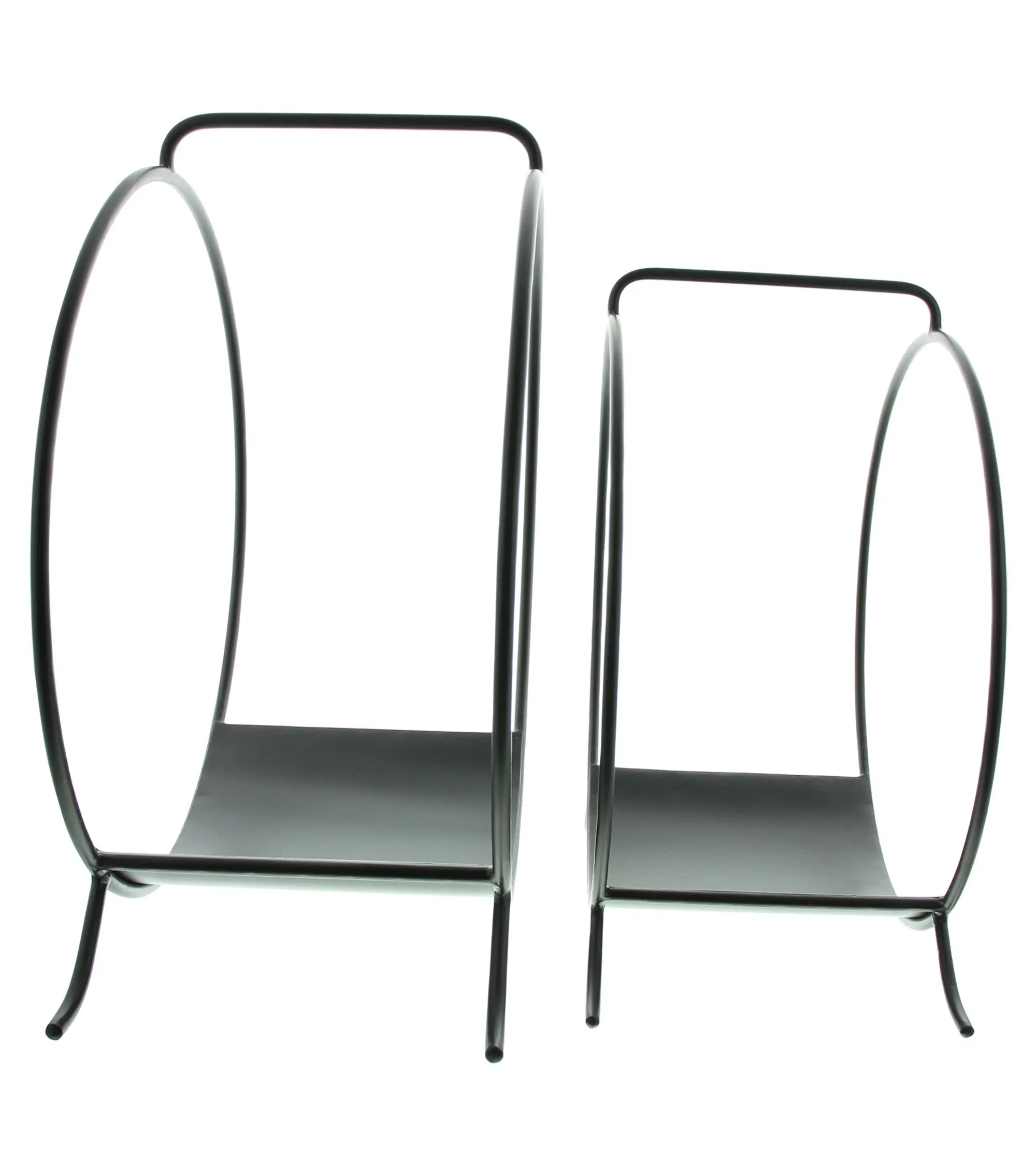 Kaminholzständer "Circle", 2er Set  im Frank Flechtwaren Online Shop für Holzkörbe &amp; Holzständer kaufen