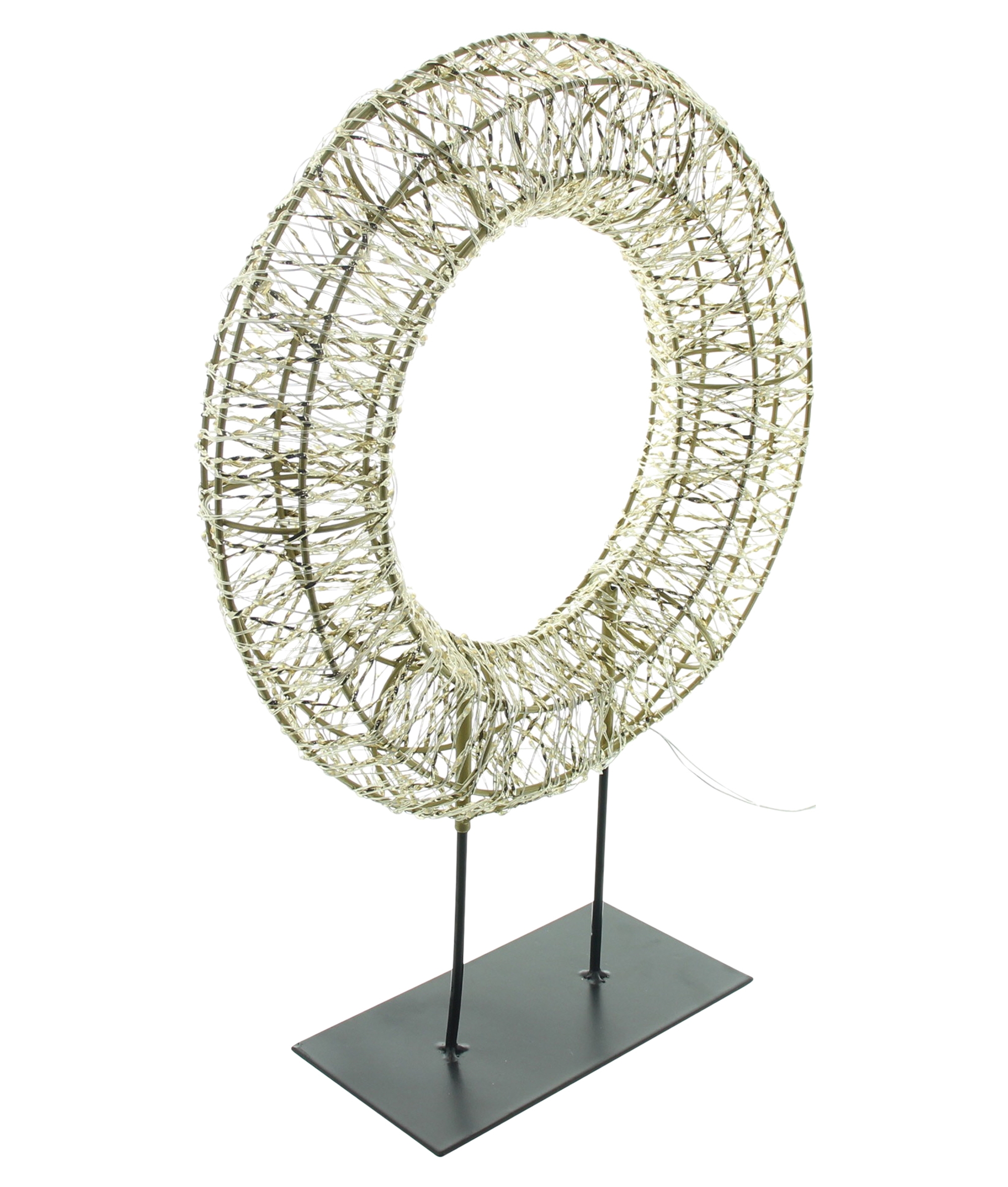 LED-Kreis "Golden"  im Frank Flechtwaren Online Shop für Titelserie Weihnachten kaufen