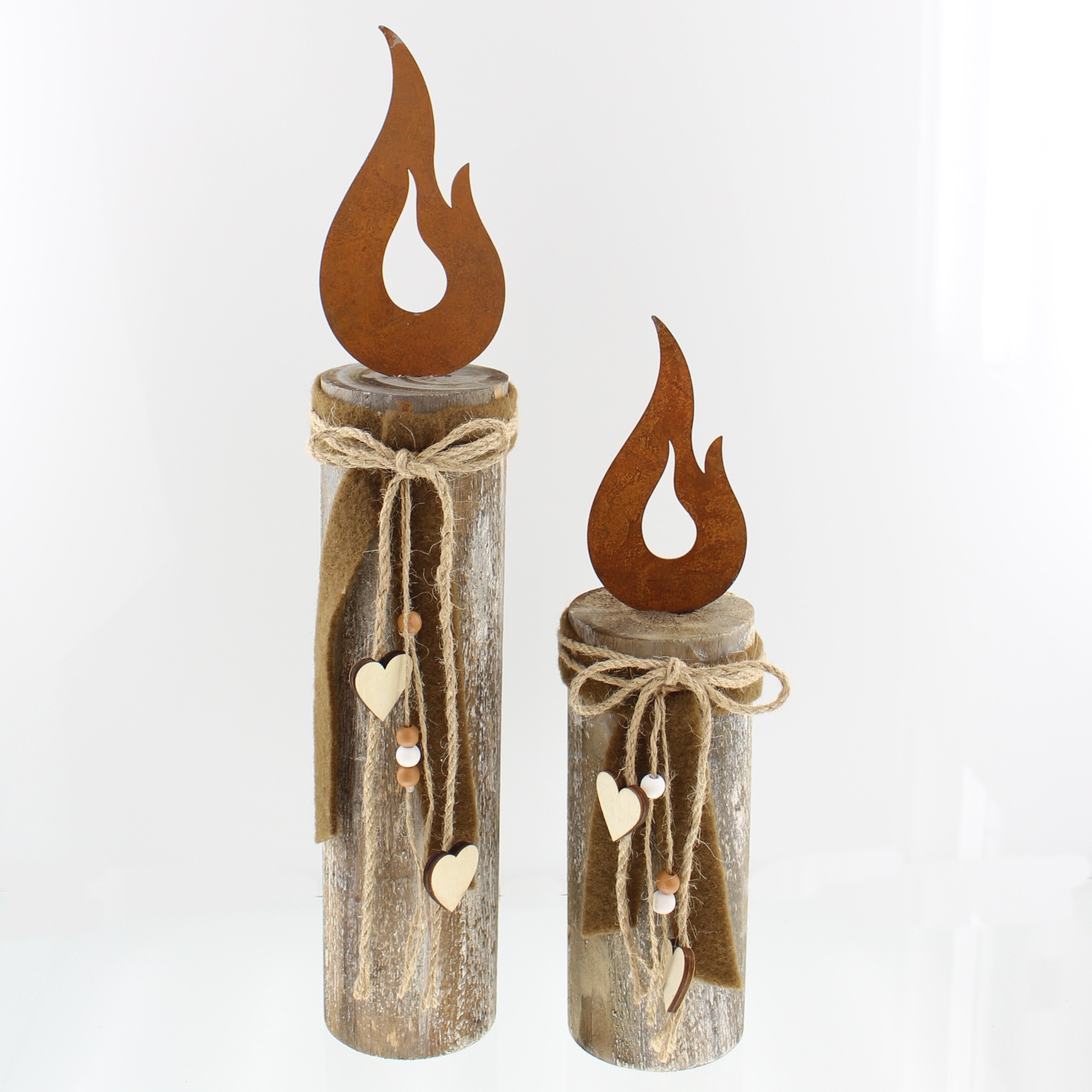 Säule "Flammendes Herz", 2er Set im Frank Flechtwaren Online Shop für Herbst kaufen Säule "Flammendes Herz", 2er Set im Frank Flechtwaren Online Shop für Herbst kaufen