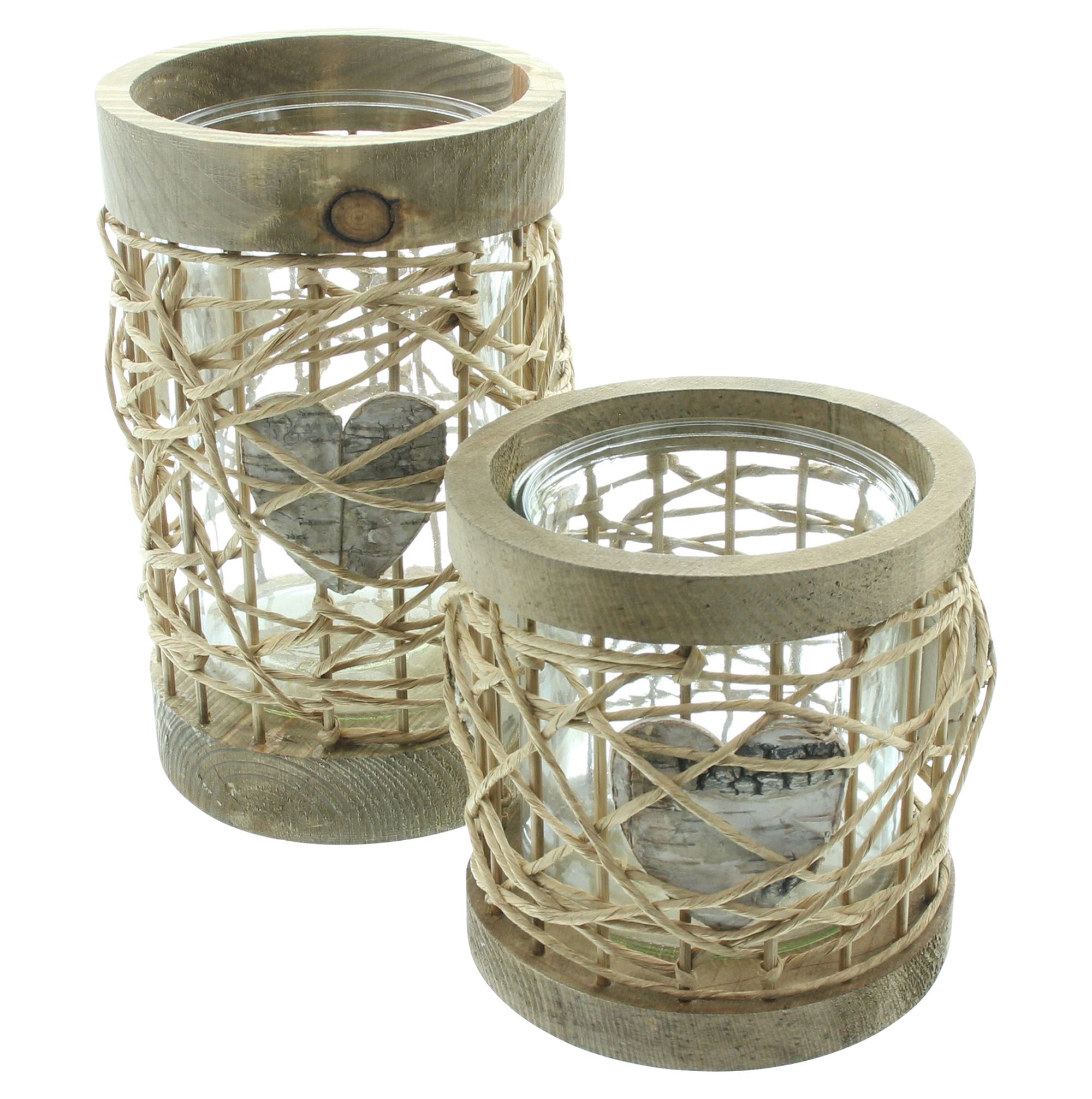 Windlicht "Verflochtenes Herz", 2er Set im Frank Flechtwaren Online Shop für Ostern kaufen Windlicht "Verflochtenes Herz", 2er Set im Frank Flechtwaren Online Shop für Ostern kaufen