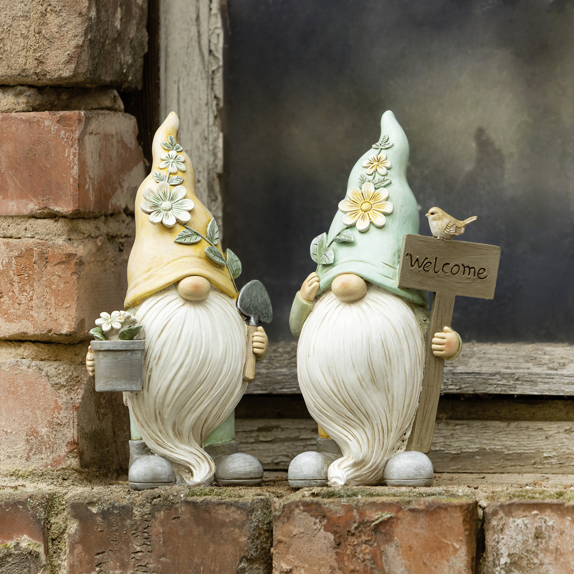 Wichtel "Gartenarbeit", 2er Set  im Frank Flechtwaren Online Shop kaufen