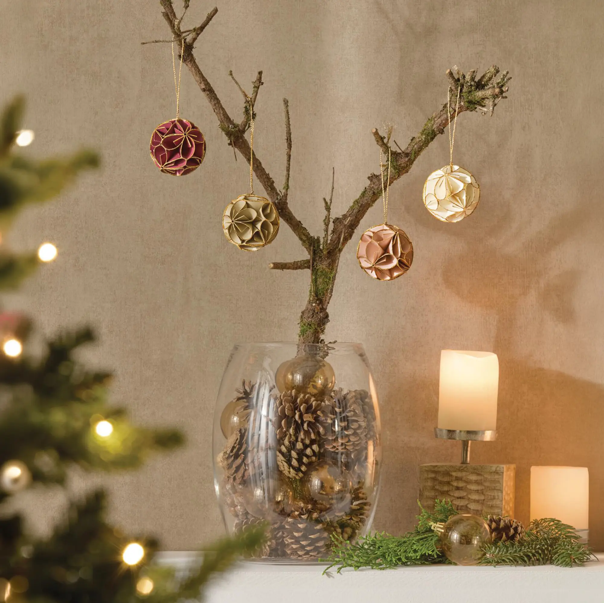 Deko-Hänger "Weihnachtskugel", 4er Set  im Frank Flechtwaren Online Shop für Metallic Glam kaufen