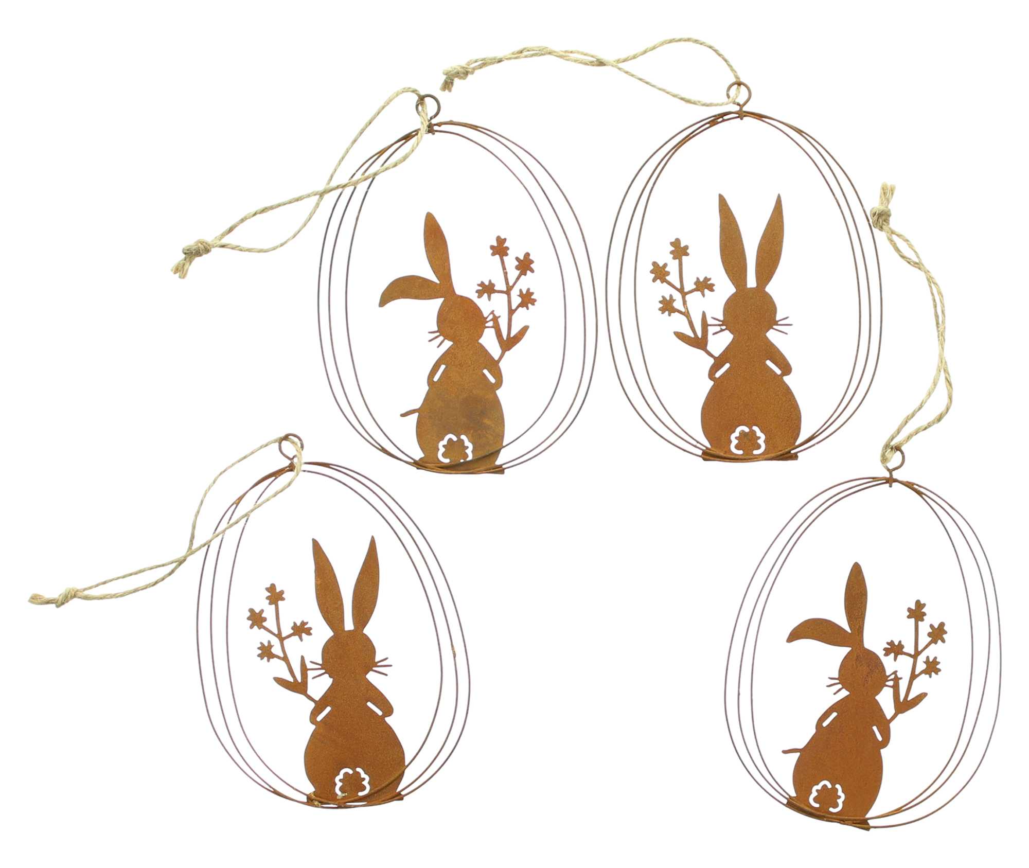 Hänger "Häschen", 4er Set  im Frank Flechtwaren Online Shop für Ostern kaufen