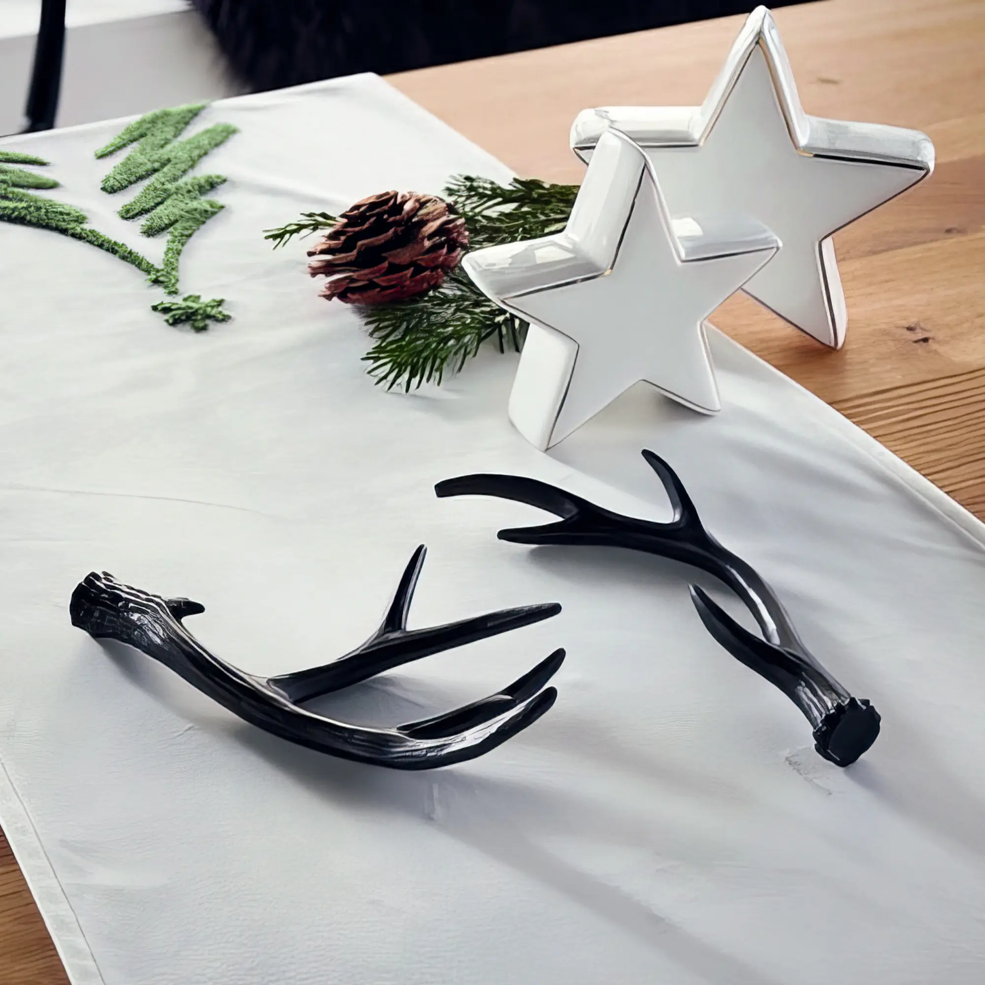 Geweih "Schwarz", 2er Set  im Frank Flechtwaren Online Shop kaufen