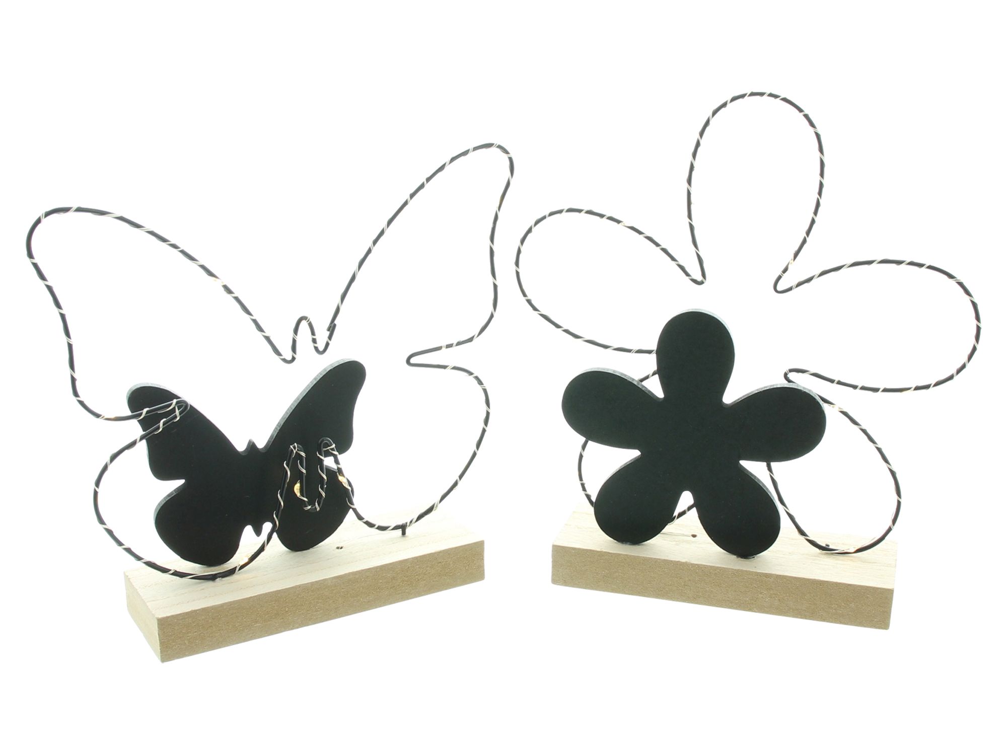LED-Deko "Schmetterling & Blume", 2er Set im Frank Flechtwaren Online Shop für Ostern kaufen LED-Deko "Schmetterling & Blume", 2er Set im Frank Flechtwaren Online Shop für Ostern kaufen