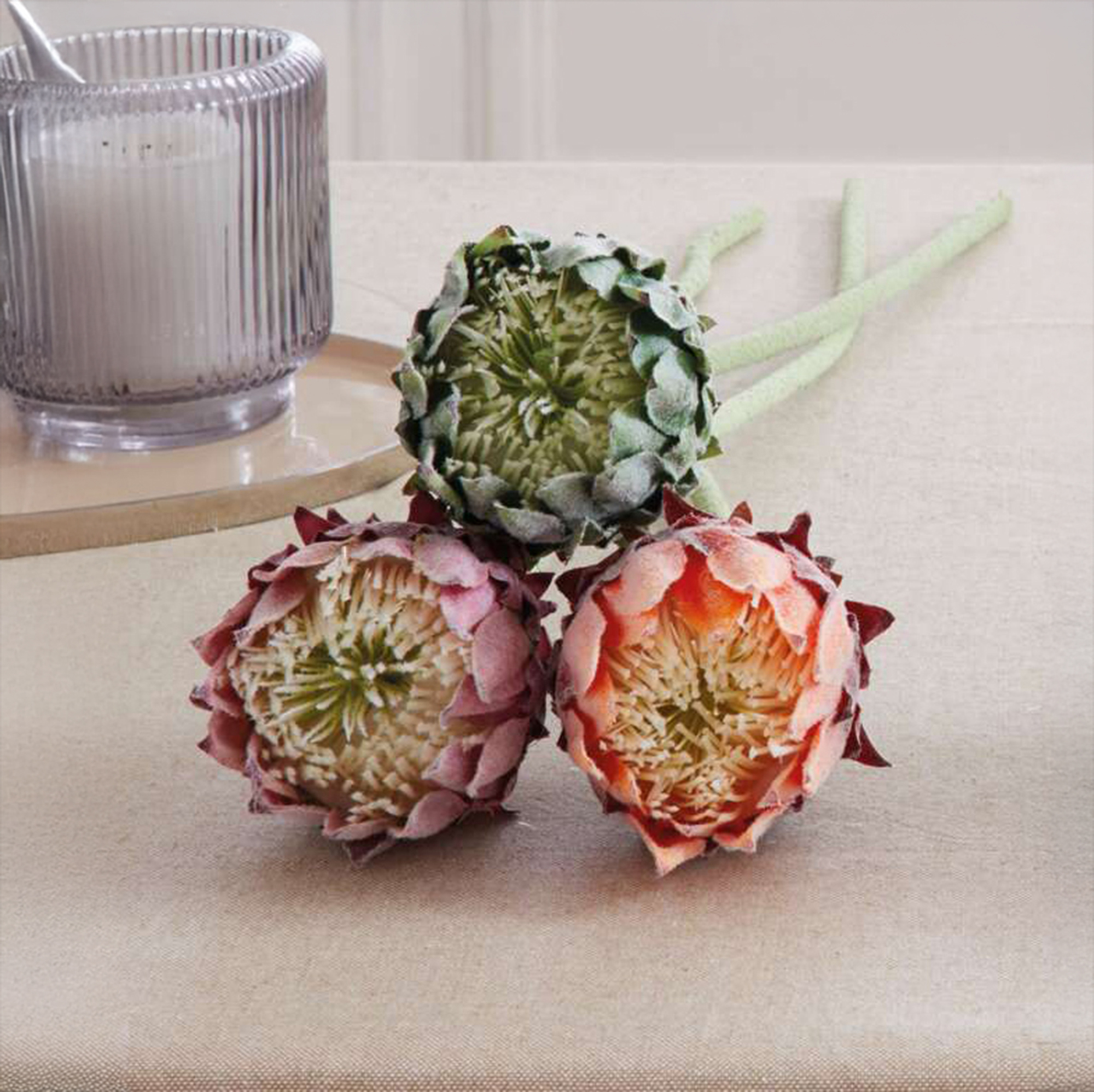 Blume "Protea", 3er Set im Frank Flechtwaren Online Shop für Kunstpflanzen kaufen Blume "Protea", 3er Set im Frank Flechtwaren Online Shop für Kunstpflanzen kaufen