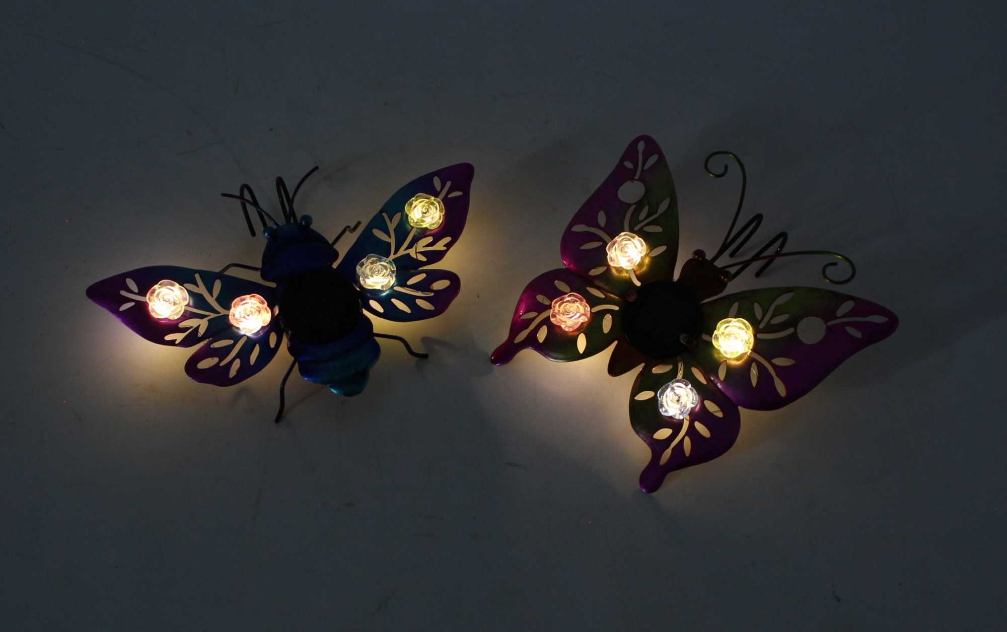 Solar-Deko "Butterfly & Beetle", 2er Set im Frank Flechtwaren Online Shop für LED-Dekoobjekte kaufen Solar-Deko "Butterfly & Beetle", 2er Set im Frank Flechtwaren Online Shop für LED-Dekoobjekte kaufen