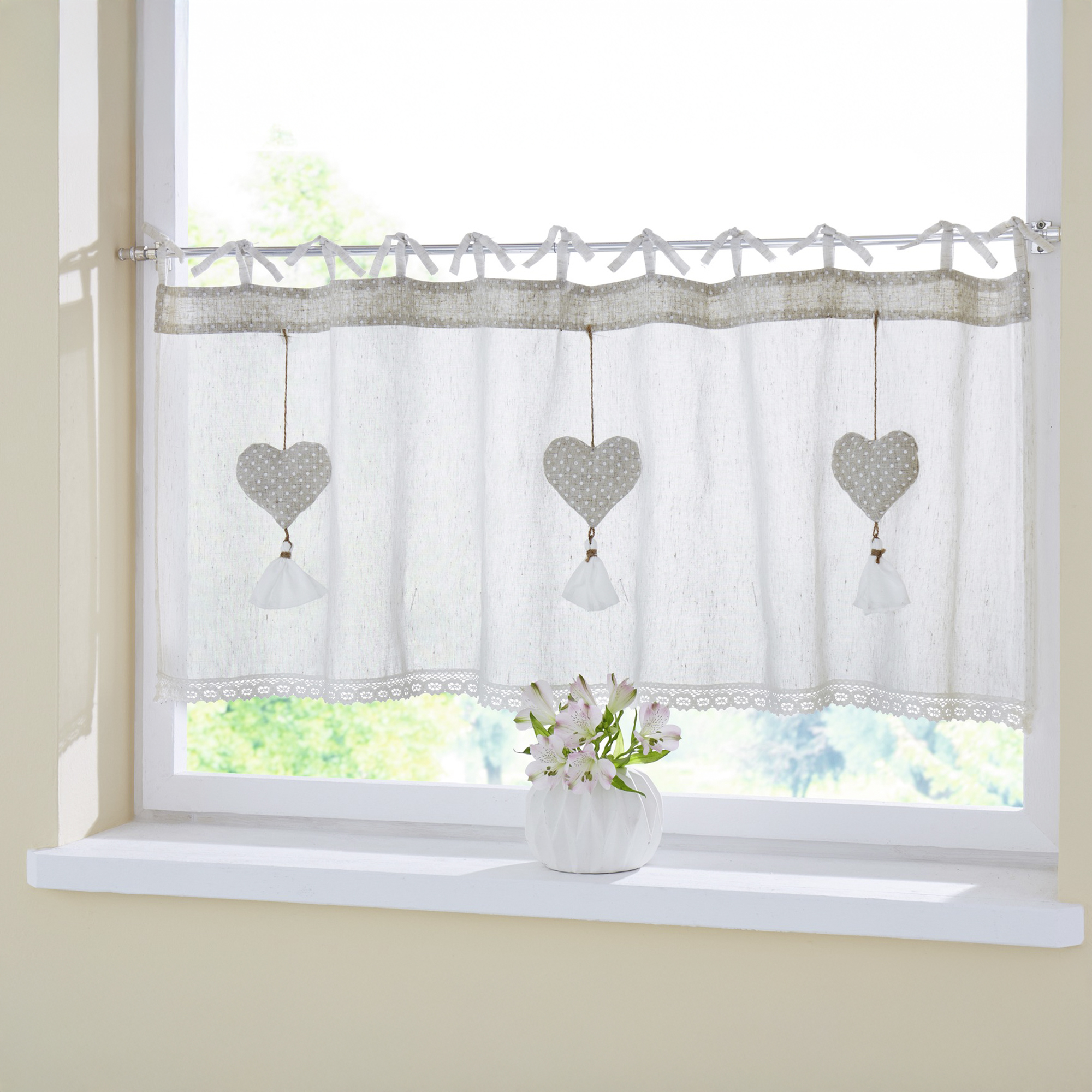 Fenstervorhang "Herzhänger"  im Frank Flechtwaren Online Shop kaufen
