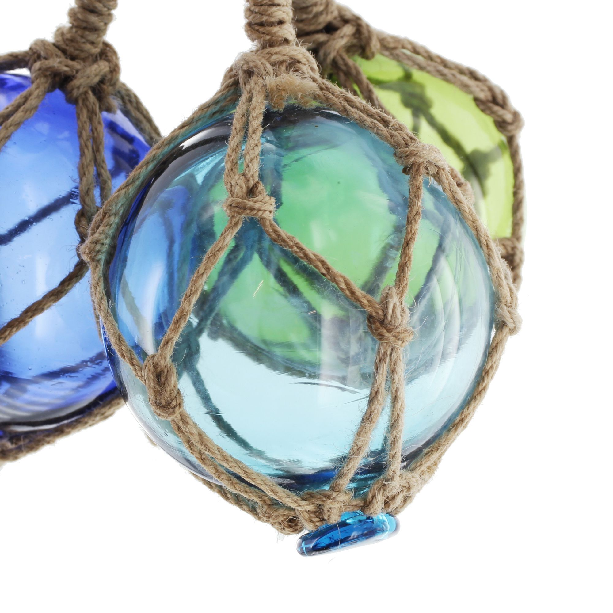 Glaskugel "Netz", 3er Set im Frank Flechtwaren Online Shop für Urlaubsfeeling kaufen Glaskugel "Netz", 3er Set im Frank Flechtwaren Online Shop für Urlaubsfeeling kaufen