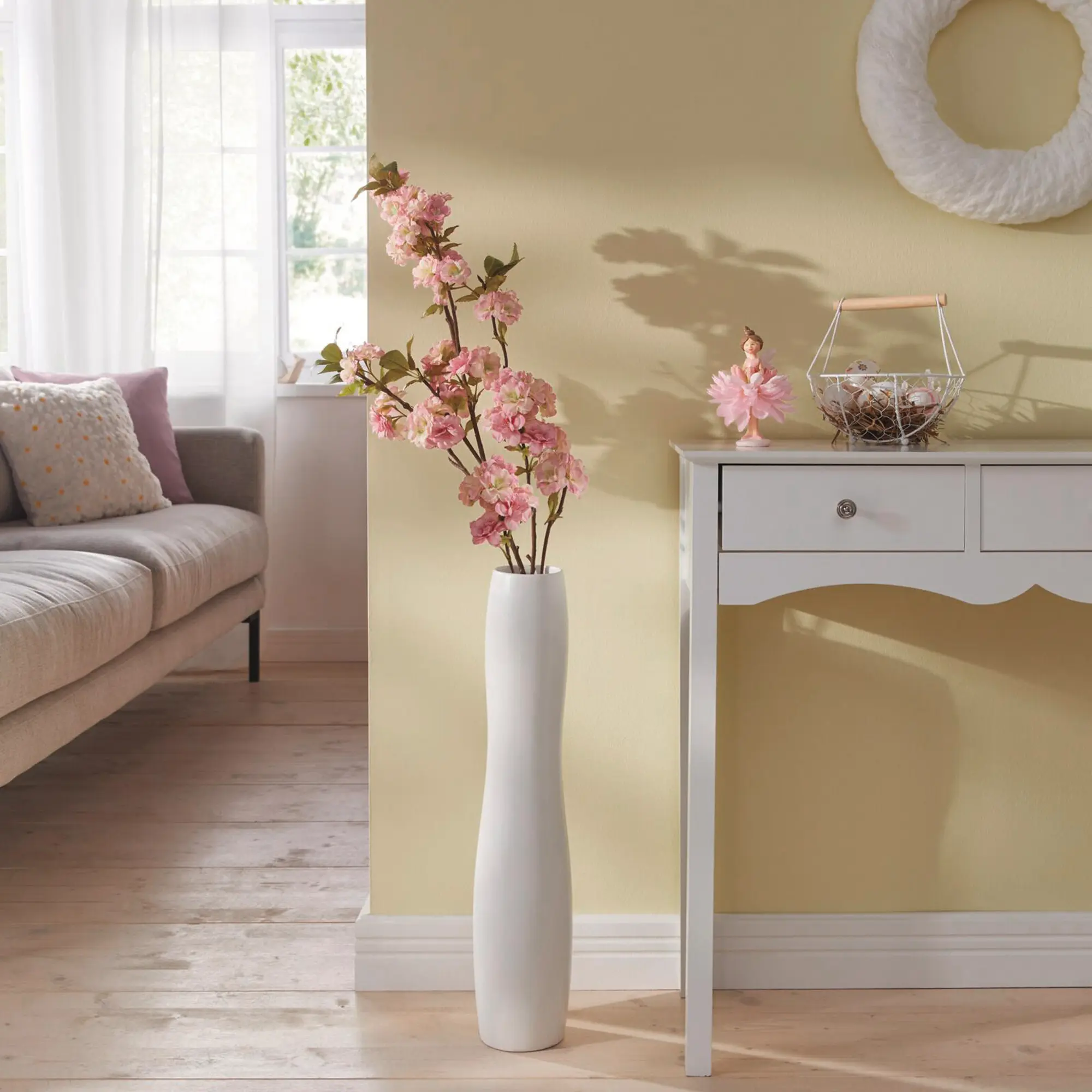 Kunstblume "Kirschblütenzweig", groß  im Frank Flechtwaren Online Shop für Pastelltöne kaufen