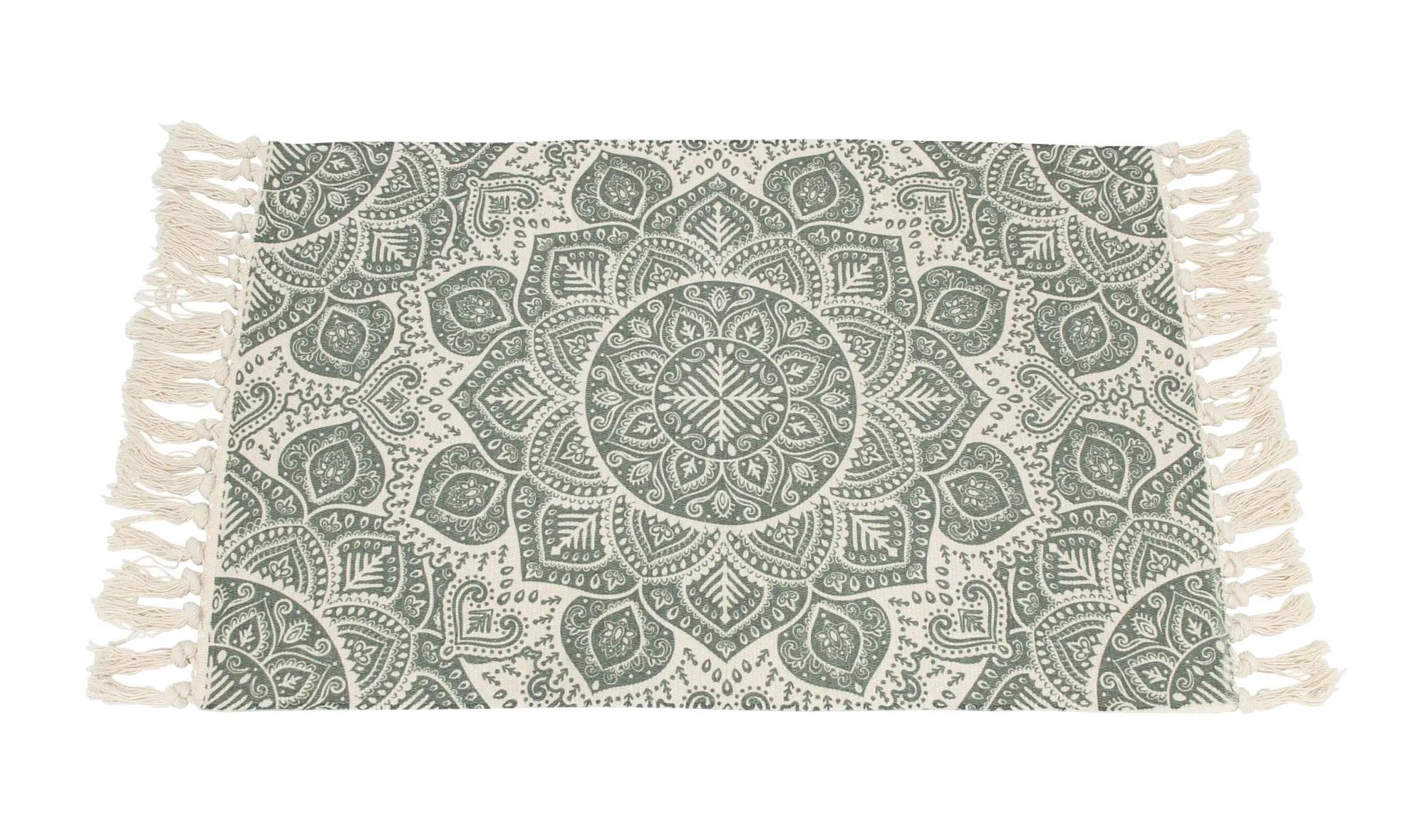 Bodenmatte "Mandala", grün  im Frank Flechtwaren Online Shop für Wohnzimmer kaufen