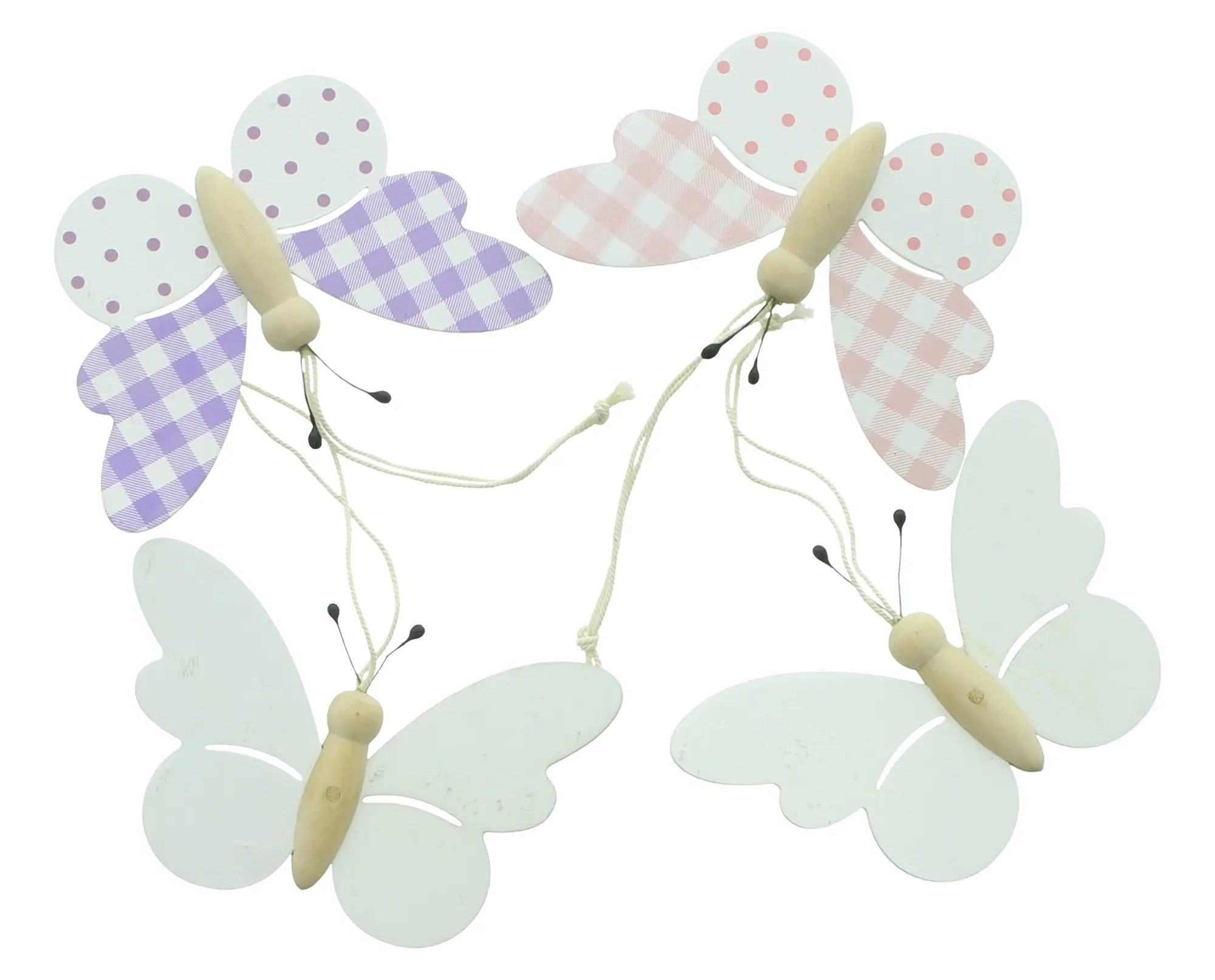 Schmetterlinghänger "Karo", 8er Set im Frank Flechtwaren Online Shop für Ostern kaufen Schmetterlinghänger "Karo", 8er Set im Frank Flechtwaren Online Shop für Ostern kaufen