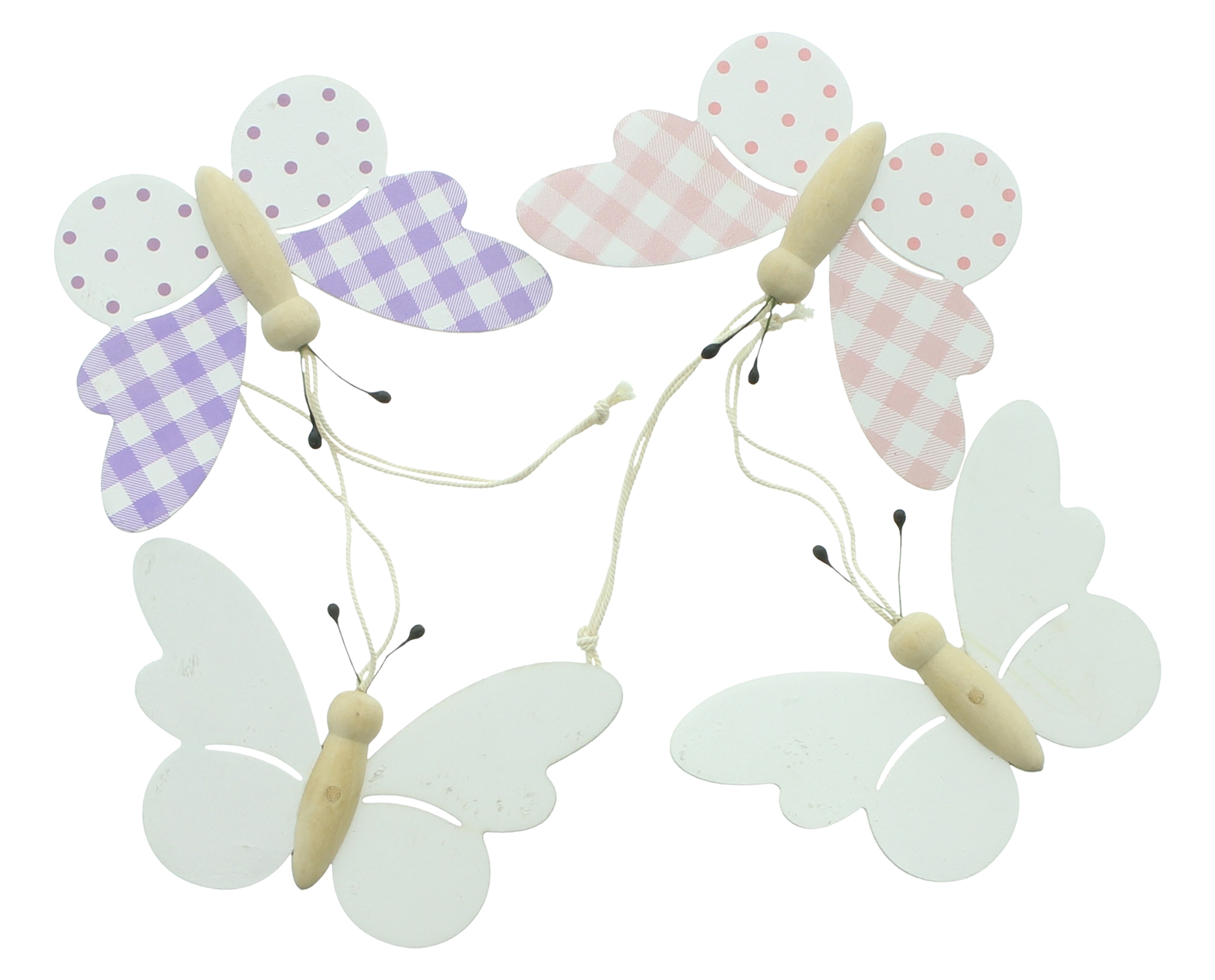 Schmetterlinghänger "Karo", 8er Set im Frank Flechtwaren Online Shop für Ostern kaufen Schmetterlinghänger "Karo", 8er Set im Frank Flechtwaren Online Shop für Ostern kaufen