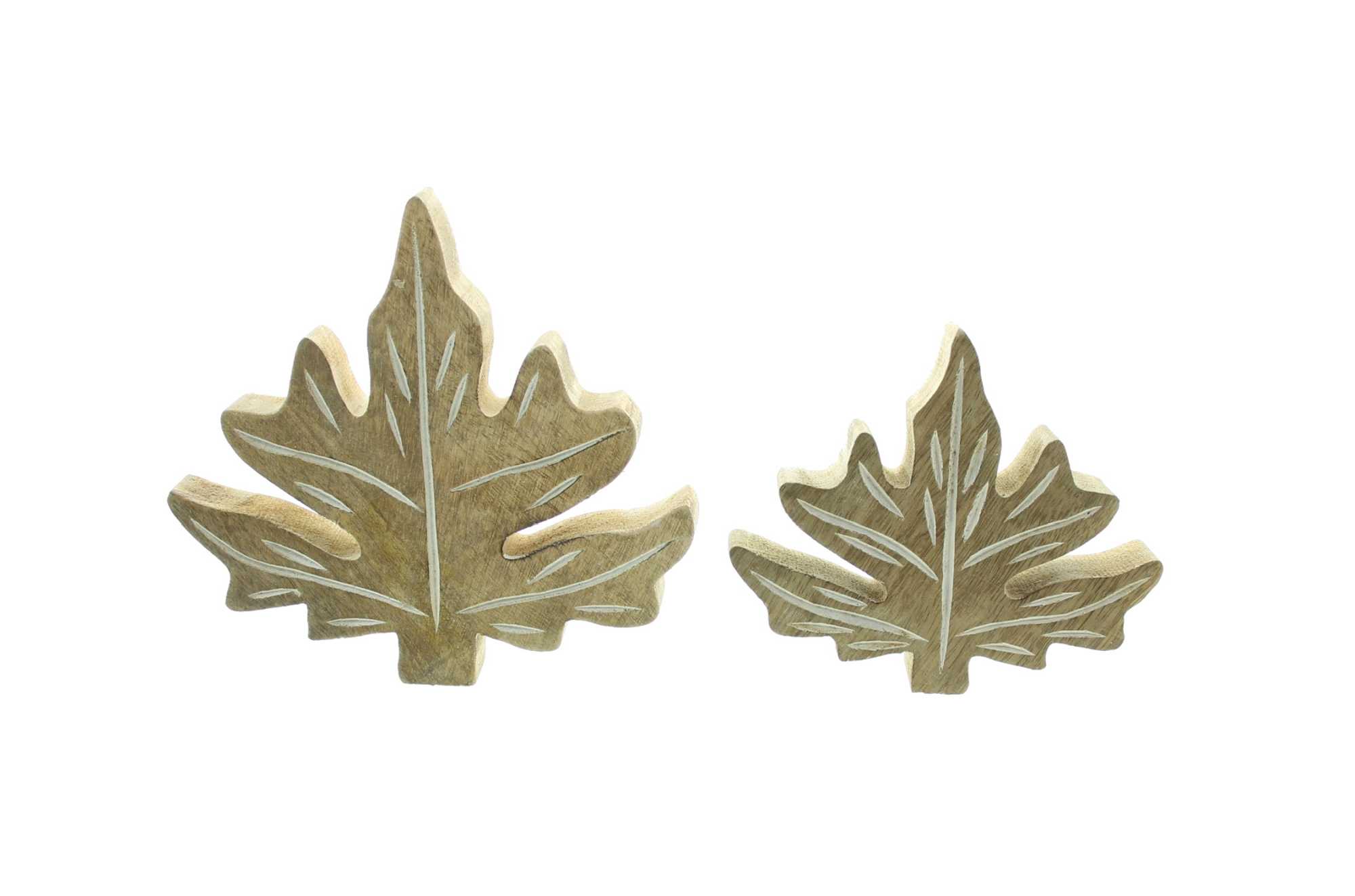 Dekoblatt "Mangoholz", 2er Set  im Frank Flechtwaren Online Shop für Herbst kaufen