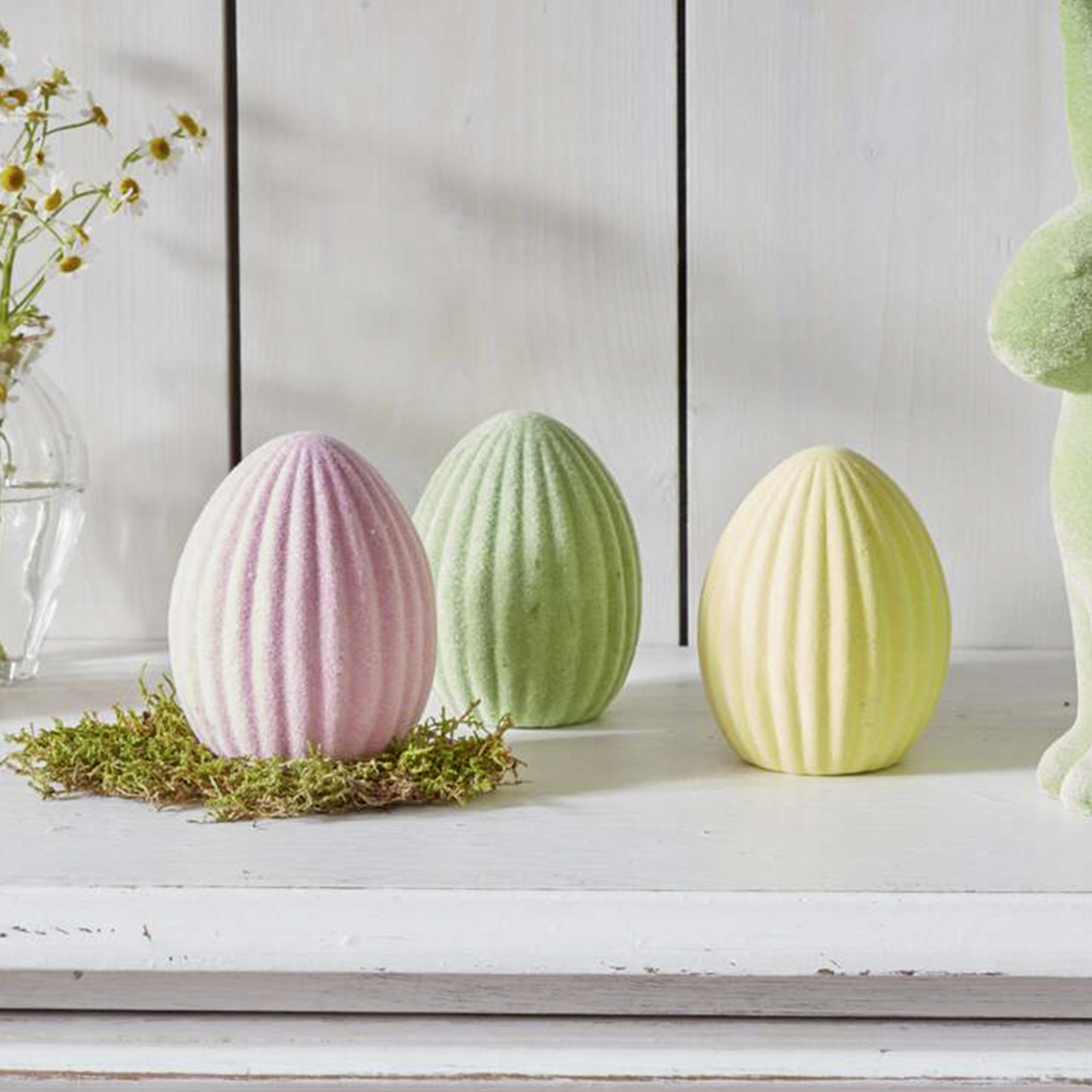 Deko-Ei "Bunt", 3er Set  im Frank Flechtwaren Online Shop kaufen