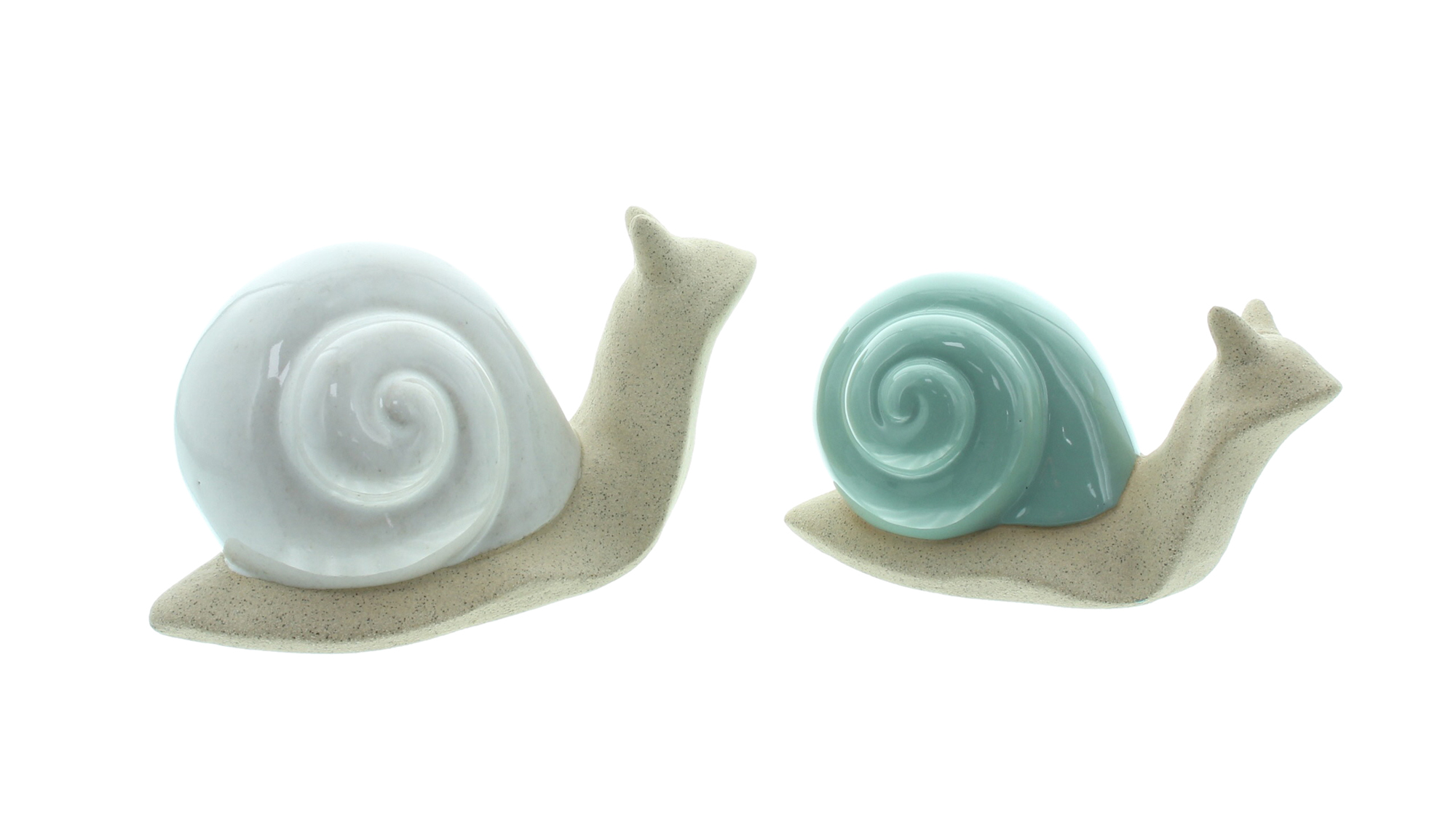 Dekofigur "Schneckenrennen", 2er Set  im Frank Flechtwaren Online Shop für Gerade eingetroffen kaufen