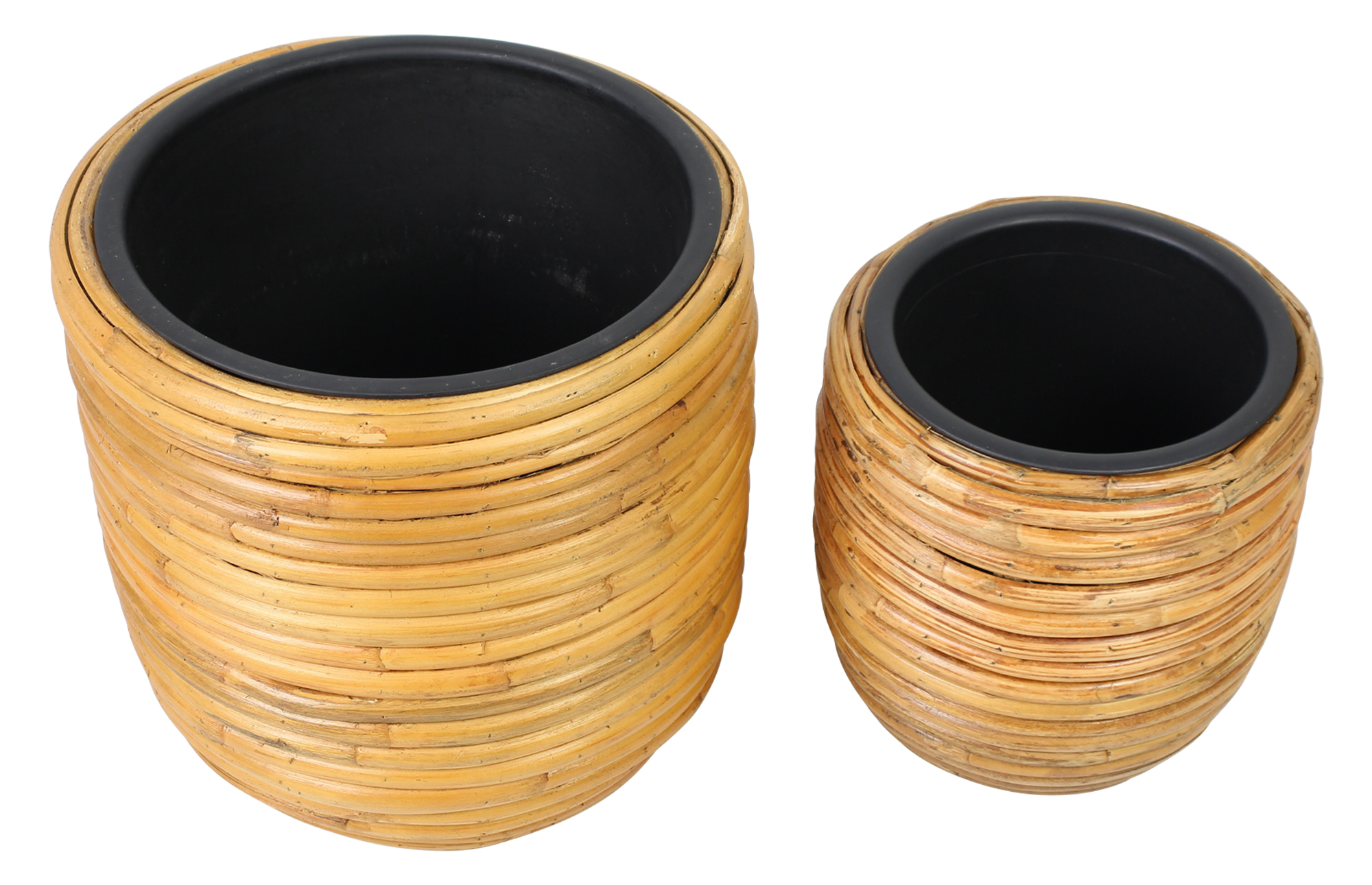 Übertopf "Rattan", 2er Set im Frank Flechtwaren Online Shop für Übertöpfe kaufen Übertopf "Rattan", 2er Set im Frank Flechtwaren Online Shop für Übertöpfe kaufen
