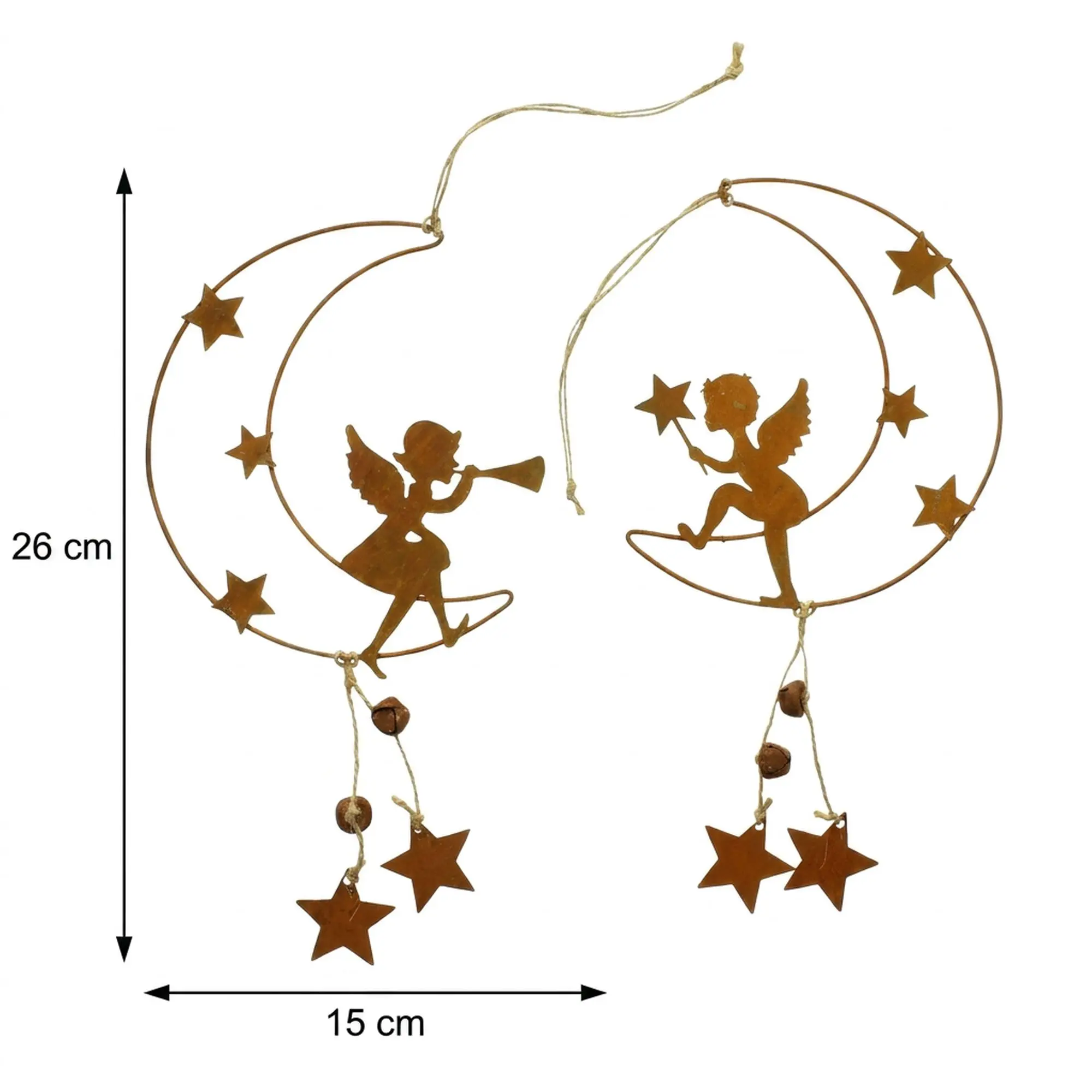 Hänger "Engel auf Mond", 3er Set  im Frank Flechtwaren Online Shop für Engel kaufen