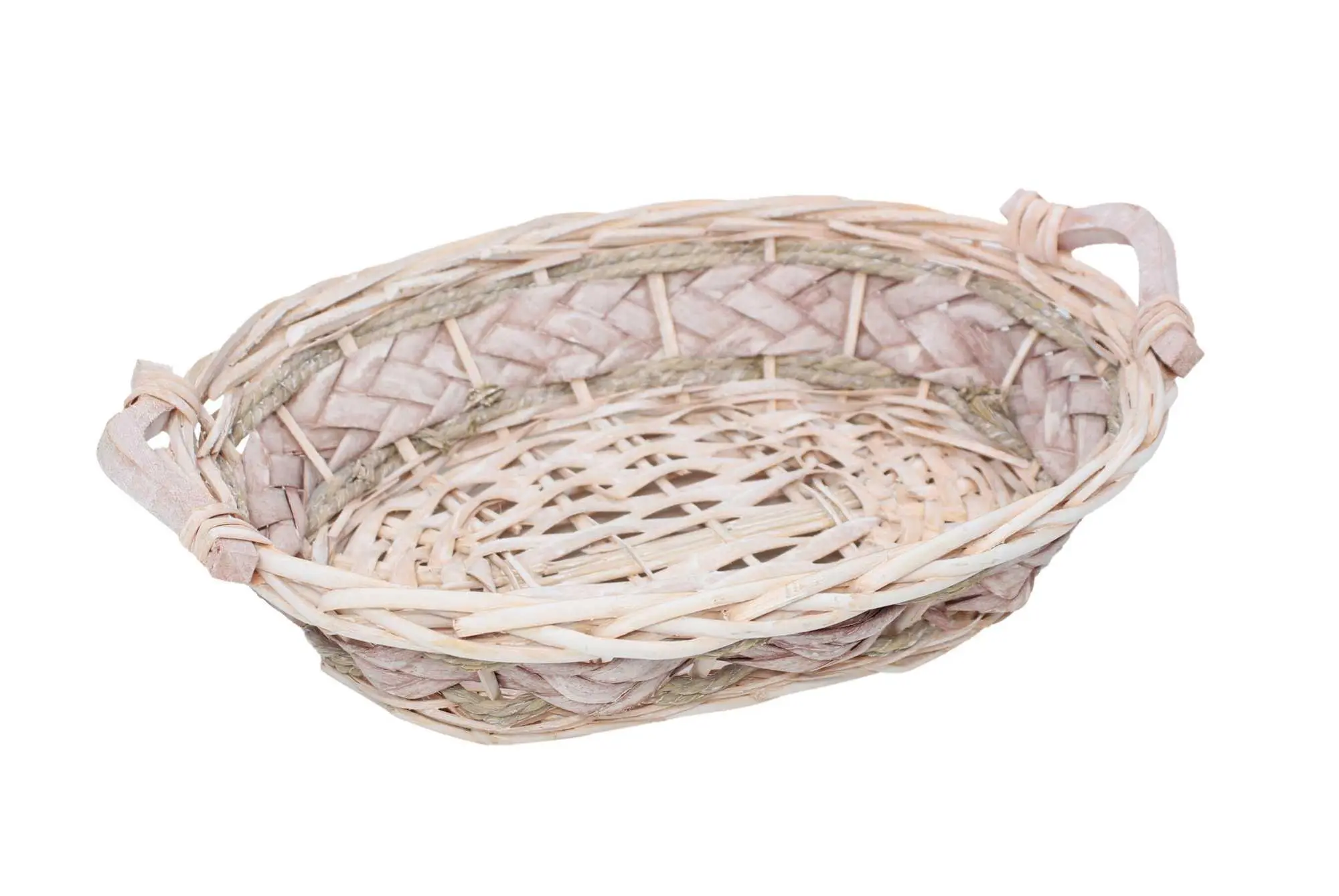 Schale "Gekalkt", oval  im Frank Flechtwaren Online Shop für Schalen kaufen