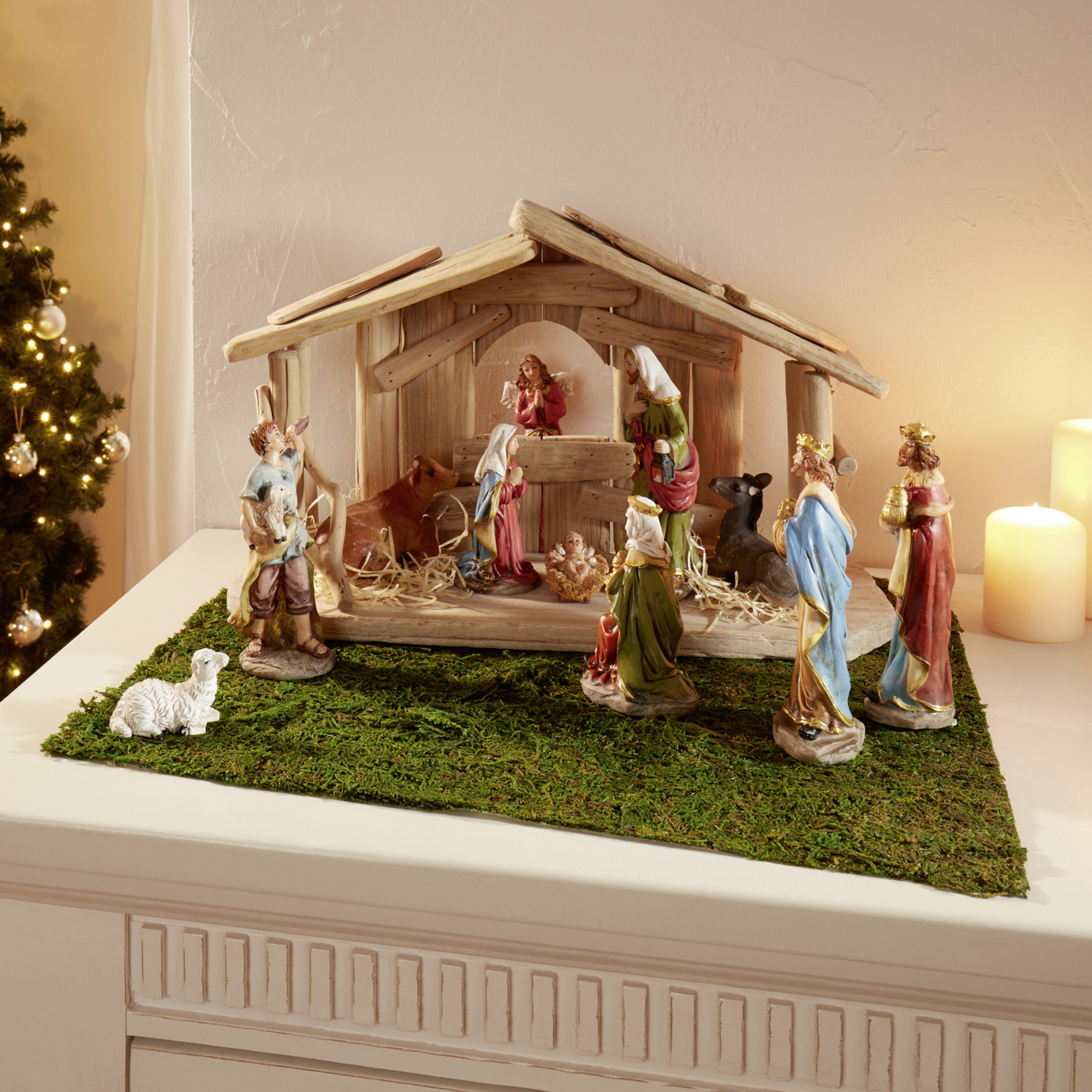 Weihnachtskrippe  im Frank Flechtwaren Online Shop für Weihnachten kaufen