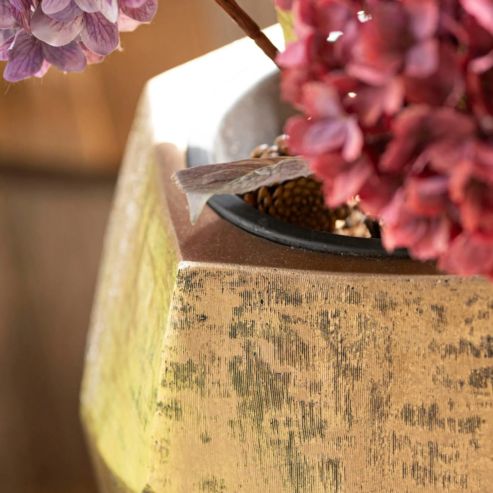 Übertopf "Shades of Gold"  im Frank Flechtwaren Online Shop für Übertöpfe kaufen