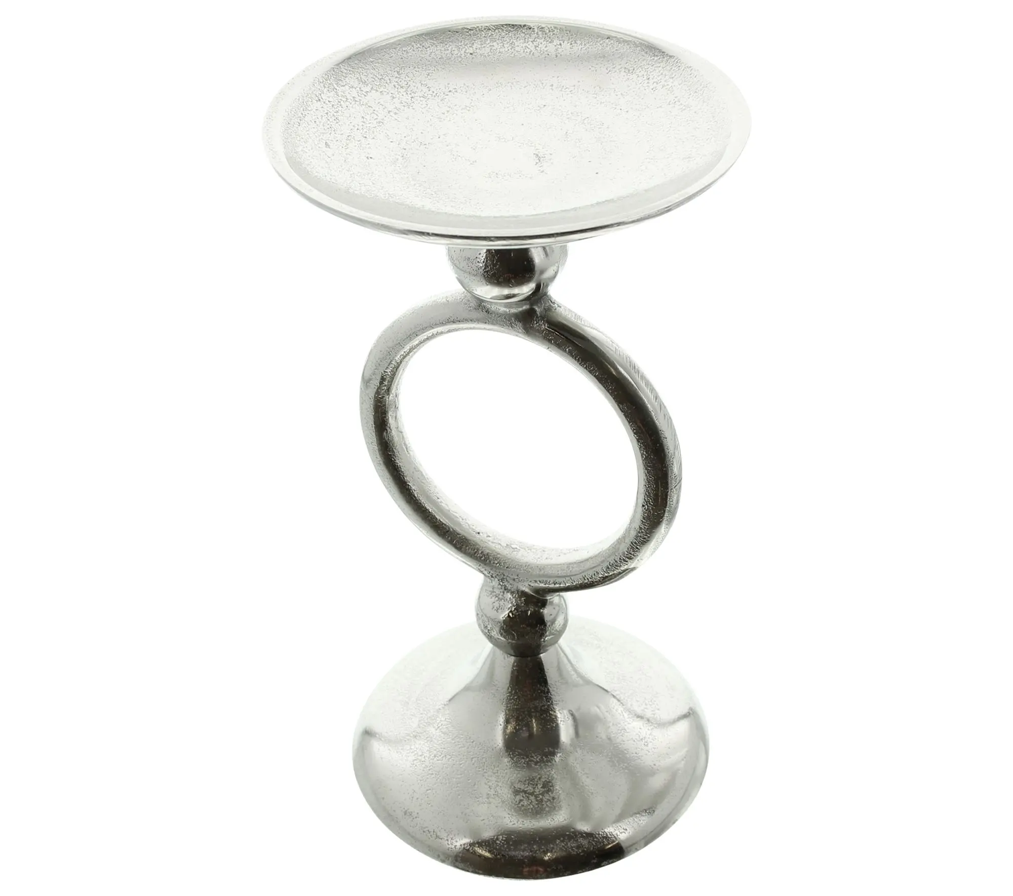 Kerzenhalter "Silver Circle"  im Frank Flechtwaren Online Shop für Kerzenhalter kaufen