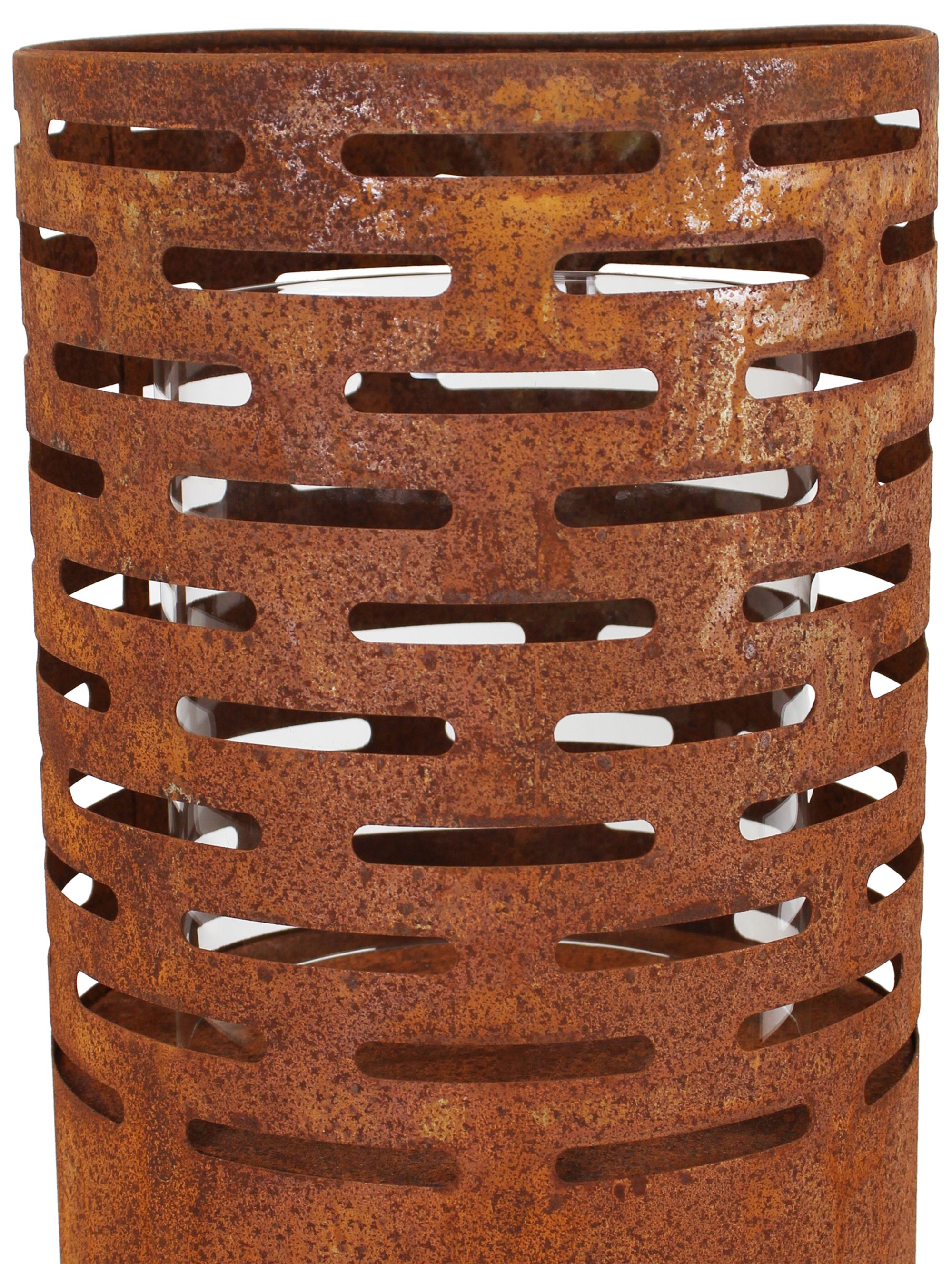 Windlicht "Rost-Säule", 2er Set im Frank Flechtwaren Online Shop für Ostern kaufen Windlicht "Rost-Säule", 2er Set im Frank Flechtwaren Online Shop für Ostern kaufen