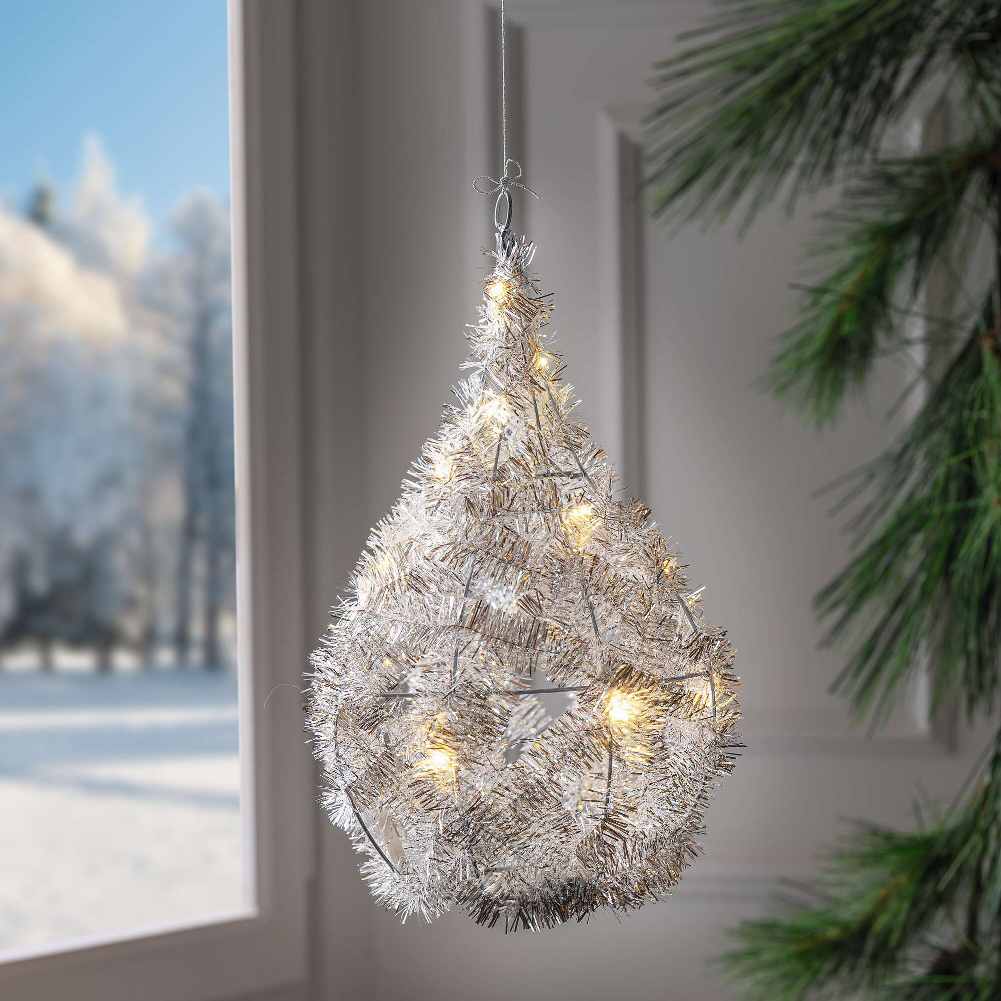 LED-Tropfen "Silberglimmer"  im Frank Flechtwaren Online Shop kaufen