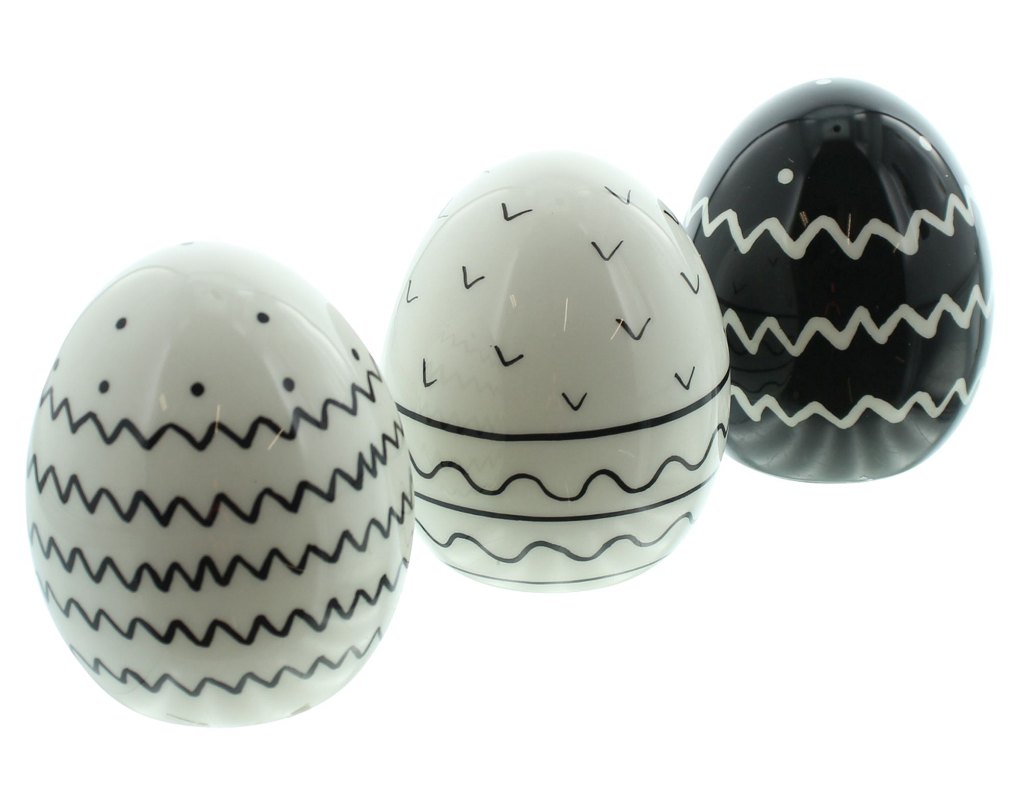 Deko-Ei "Pattern", 3er Set  im Frank Flechtwaren Online Shop für Ostern kaufen