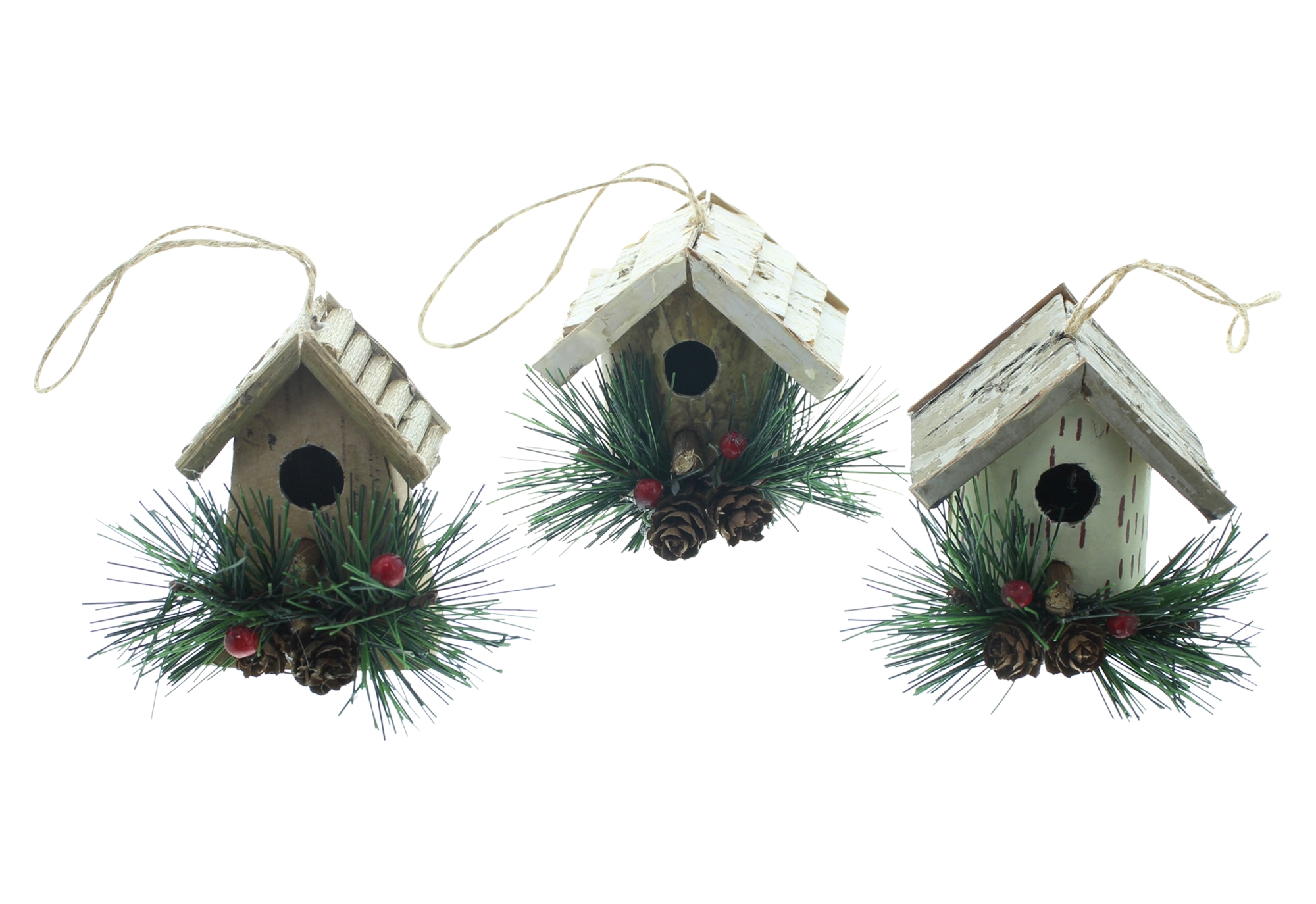 Hänger "Vogelhäuschen", 3er Set  im Frank Flechtwaren Online Shop kaufen