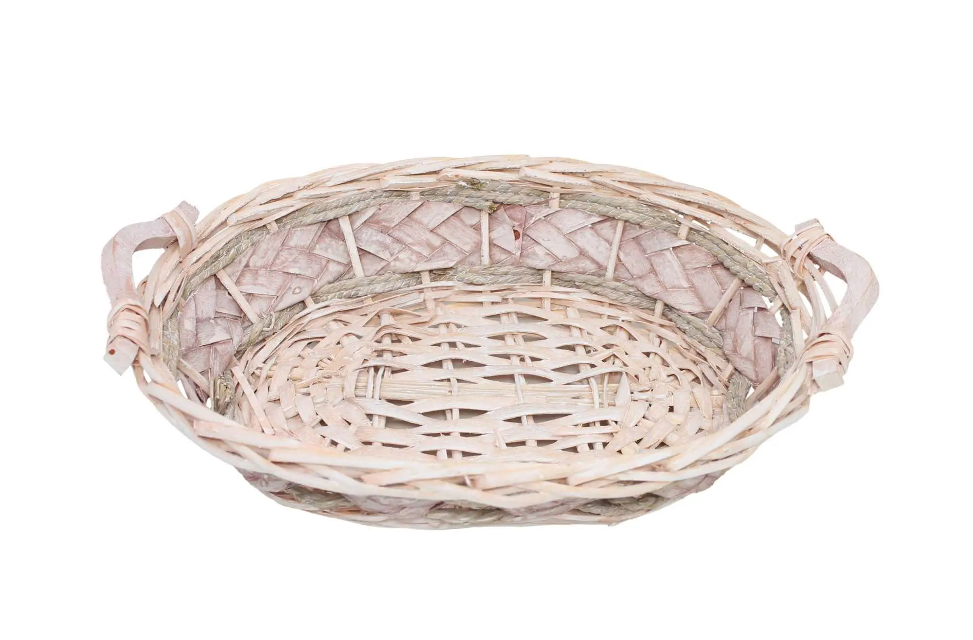 Schale "Gekalkt", oval  im Frank Flechtwaren Online Shop für Schalen kaufen
