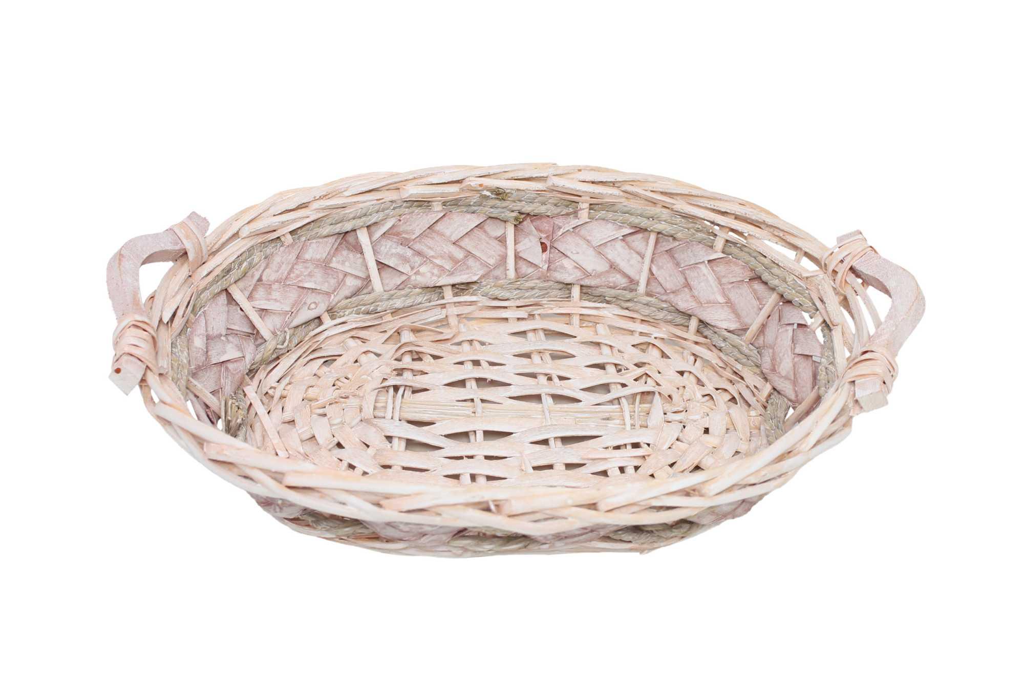 Schale "Gekalkt", oval  im Frank Flechtwaren Online Shop für Schalen kaufen