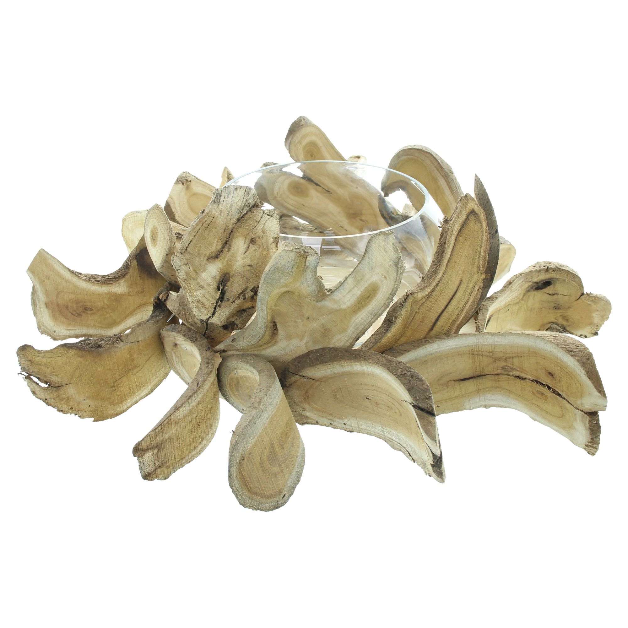 Windlicht "Holzscheiben"  im Frank Flechtwaren Online Shop für Gerade eingetroffen kaufen