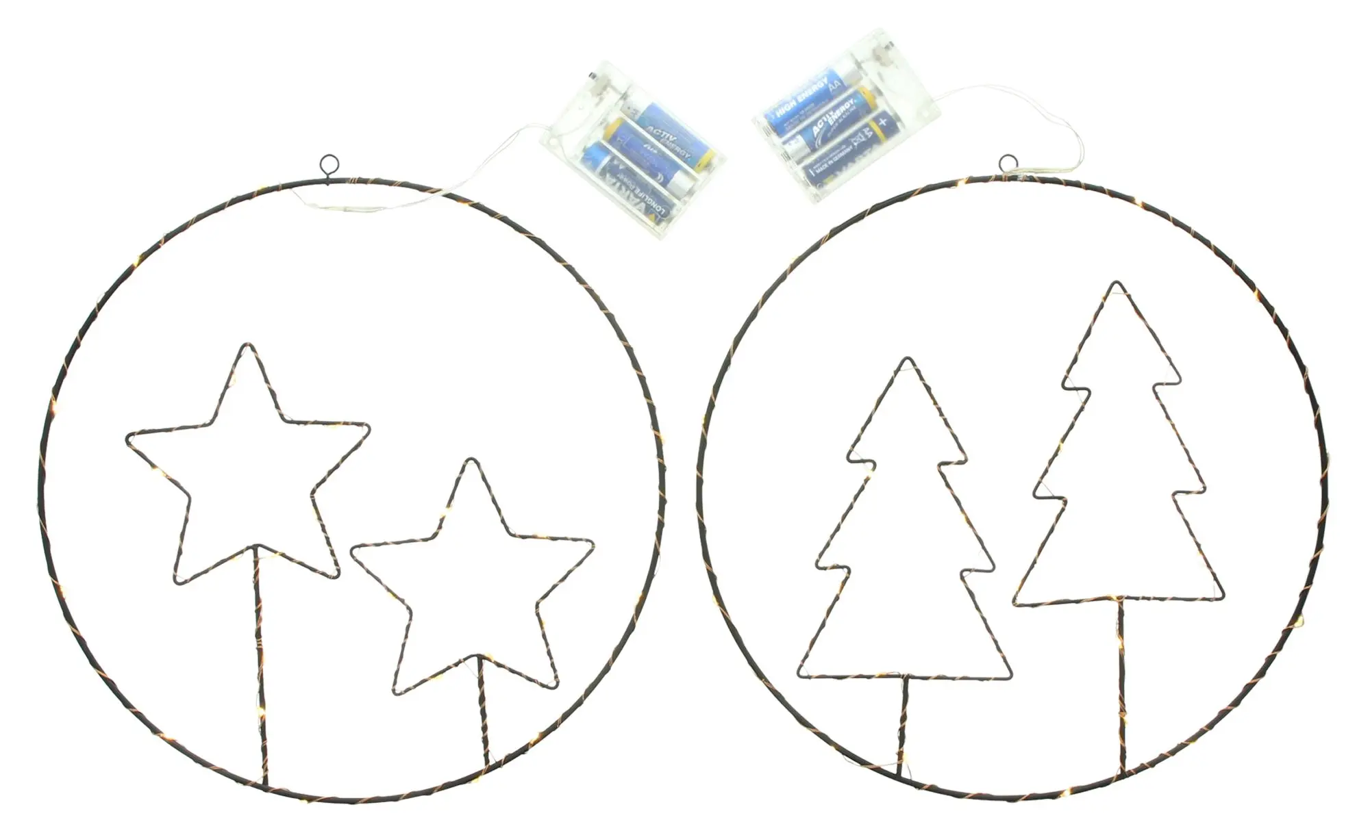 LED-Hänger "Sterne & Tannen", 2er Set im Frank Flechtwaren Online Shop für Dekohänger kaufen LED-Hänger "Sterne & Tannen", 2er Set im Frank Flechtwaren Online Shop für Dekohänger kaufen