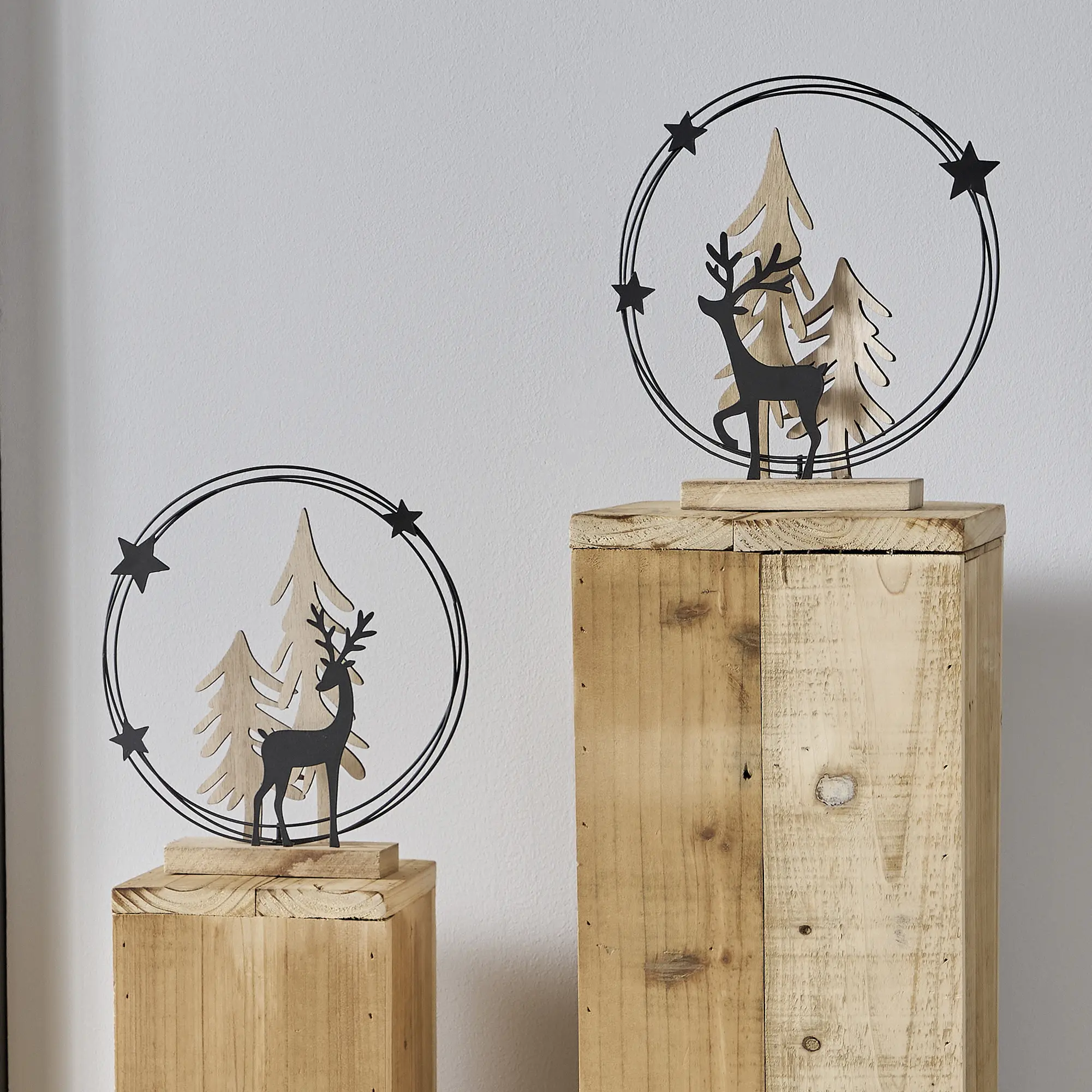 Weihnachtsdeko "Winterwald", 2er Set  im Frank Flechtwaren Online Shop kaufen