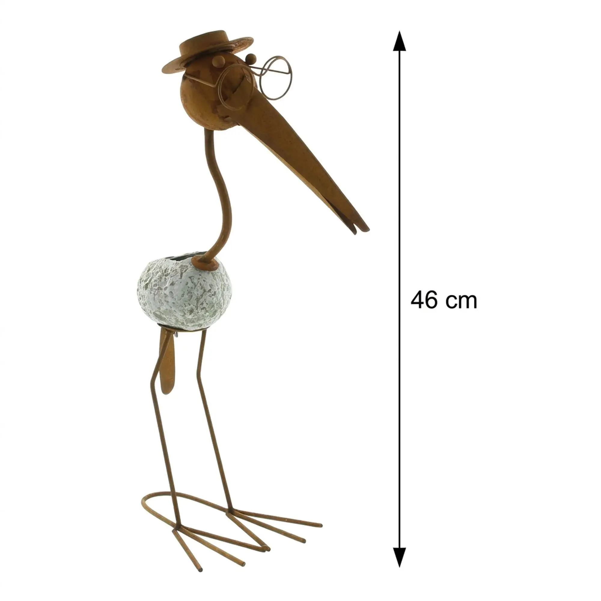 Solar-Vogel "Rost"  im Frank Flechtwaren Online Shop für Rostdeko für Ihren Garten kaufen