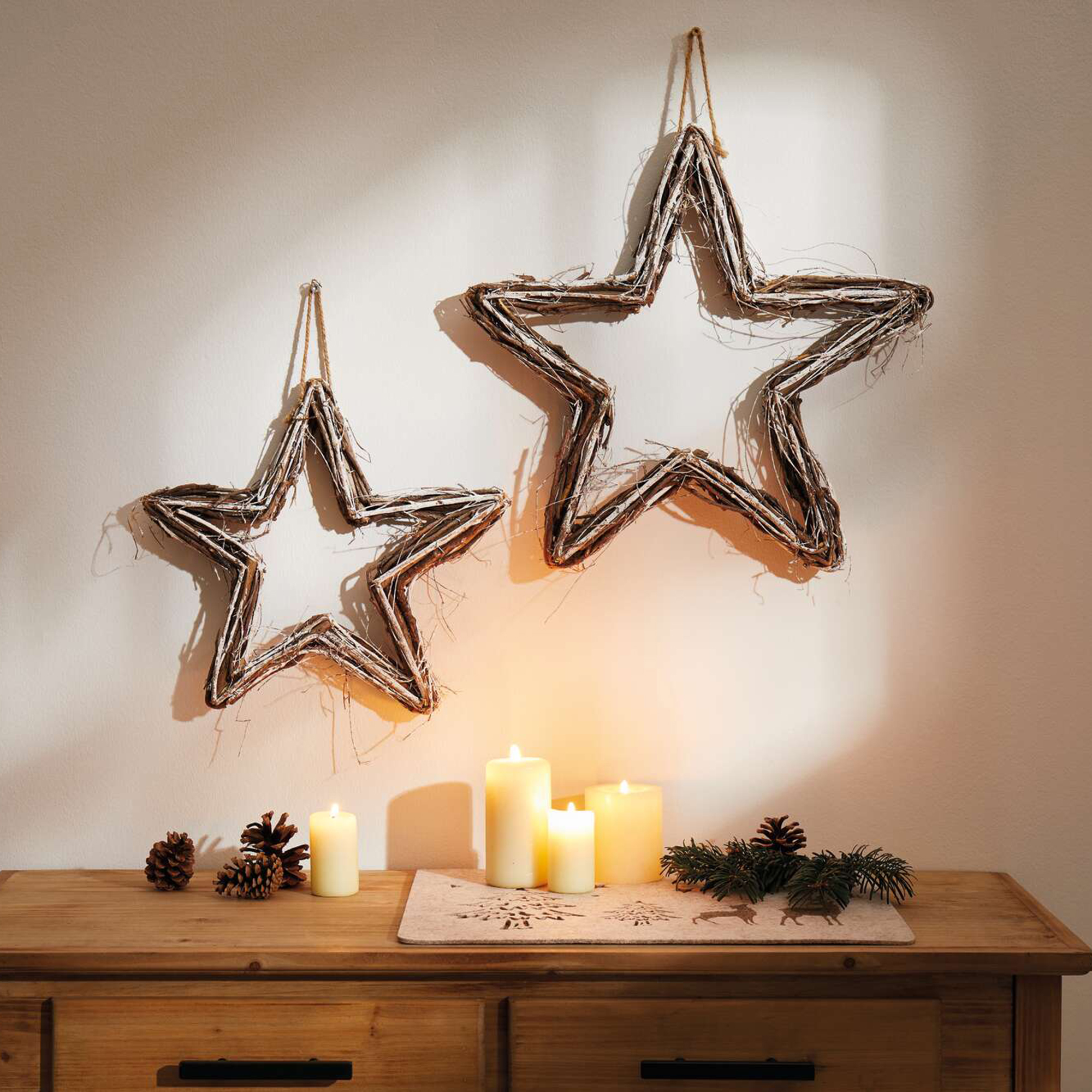 Stern "Rustikal", 2er Set im Frank Flechtwaren Online Shop für Weihnachten kaufen Stern "Rustikal", 2er Set im Frank Flechtwaren Online Shop für Weihnachten kaufen