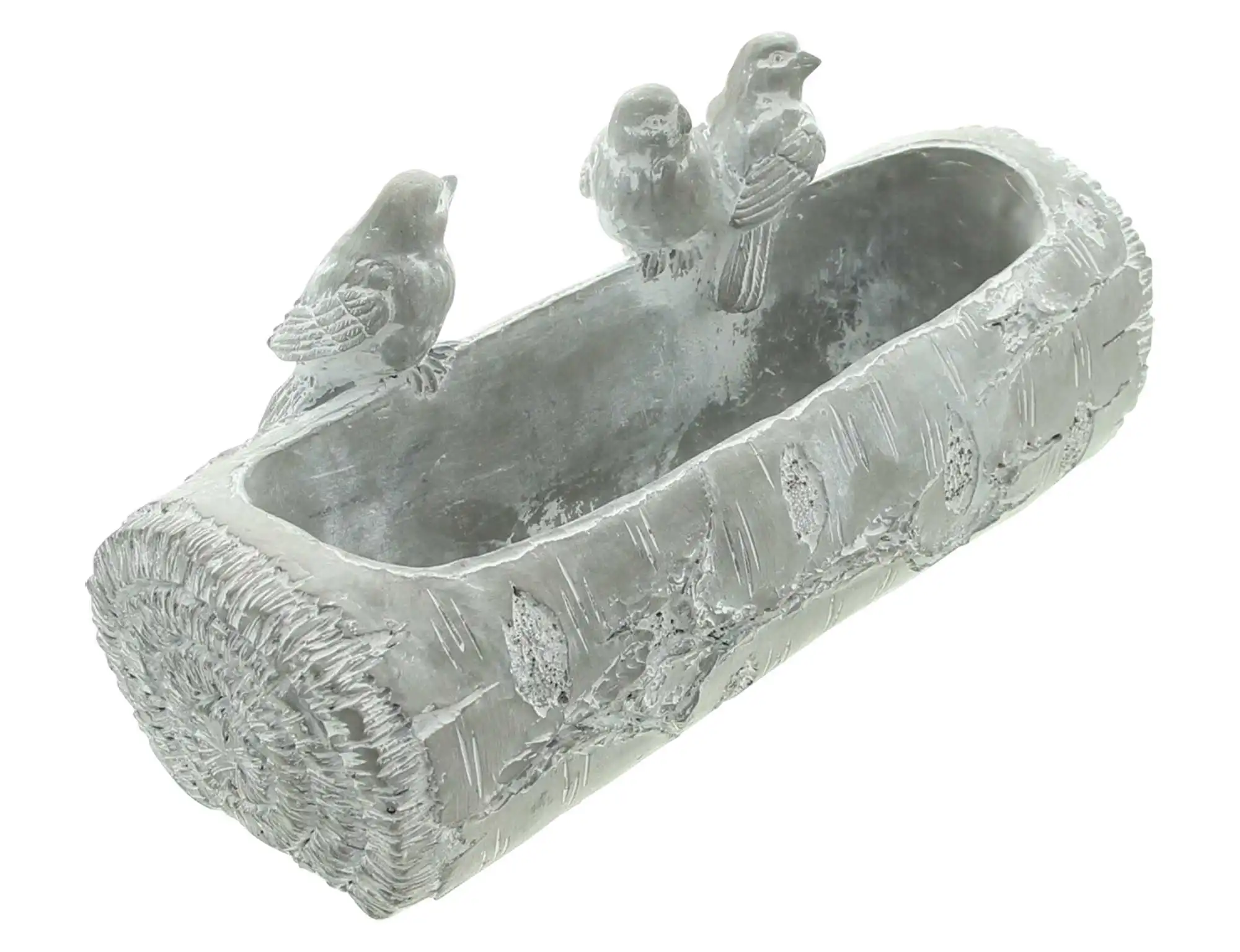 Vogeltränke "Baumstamm"  im Frank Flechtwaren Online Shop für Gartenfiguren kaufen