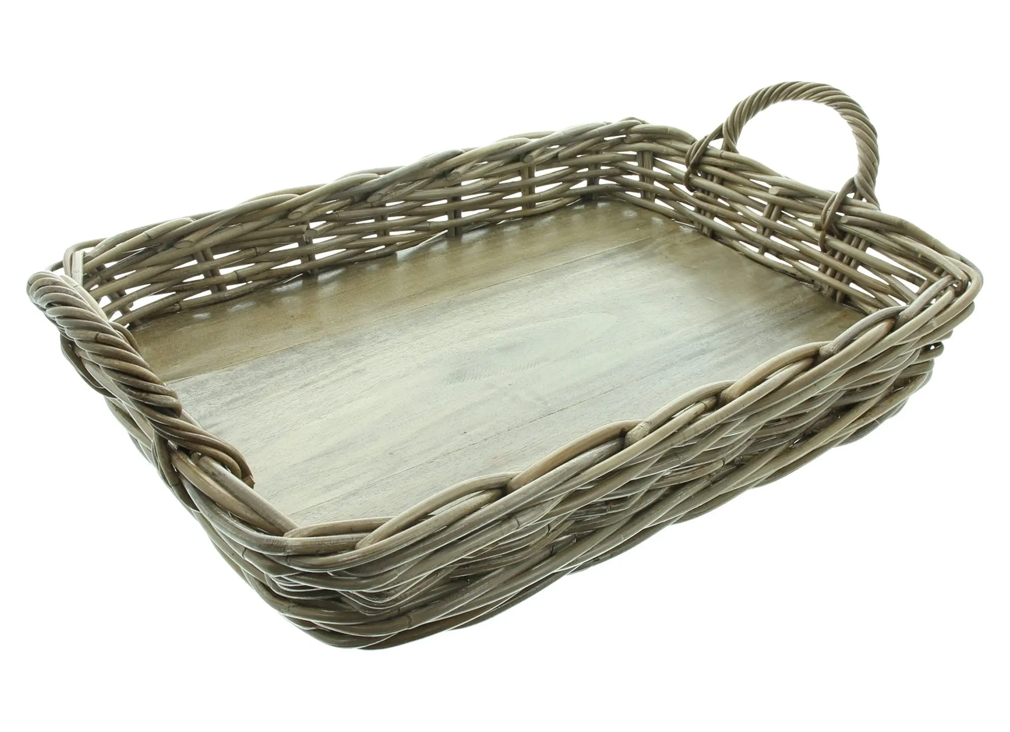 Tablett "Koboo Grey"  im Frank Flechtwaren Online Shop für Tabletts kaufen