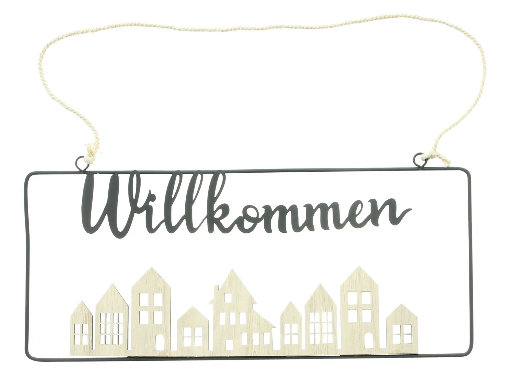 Hänger "Willkommen"  im Frank Flechtwaren Online Shop für Ostern kaufen
