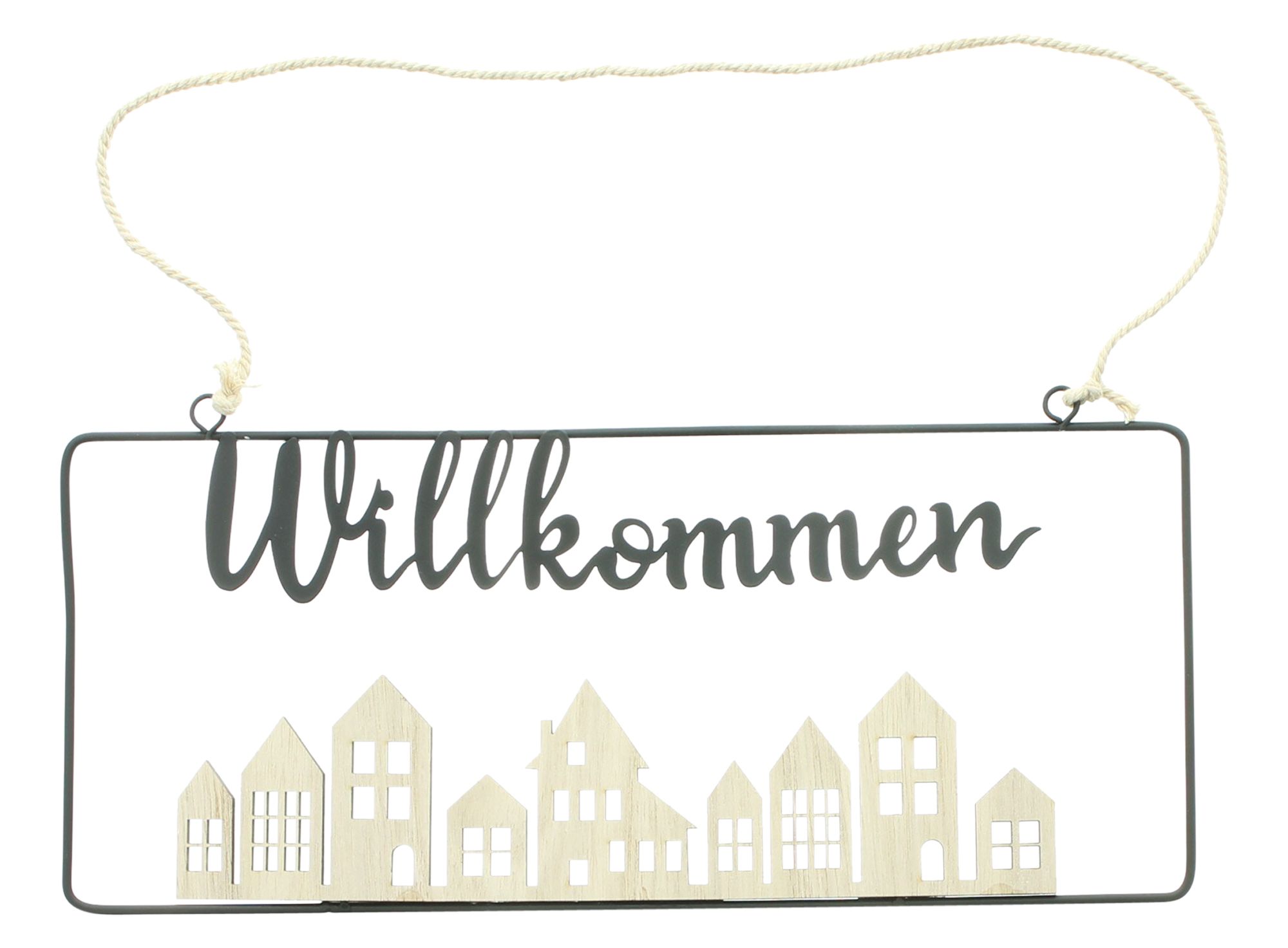 Hänger "Willkommen"  im Frank Flechtwaren Online Shop für Ostern kaufen