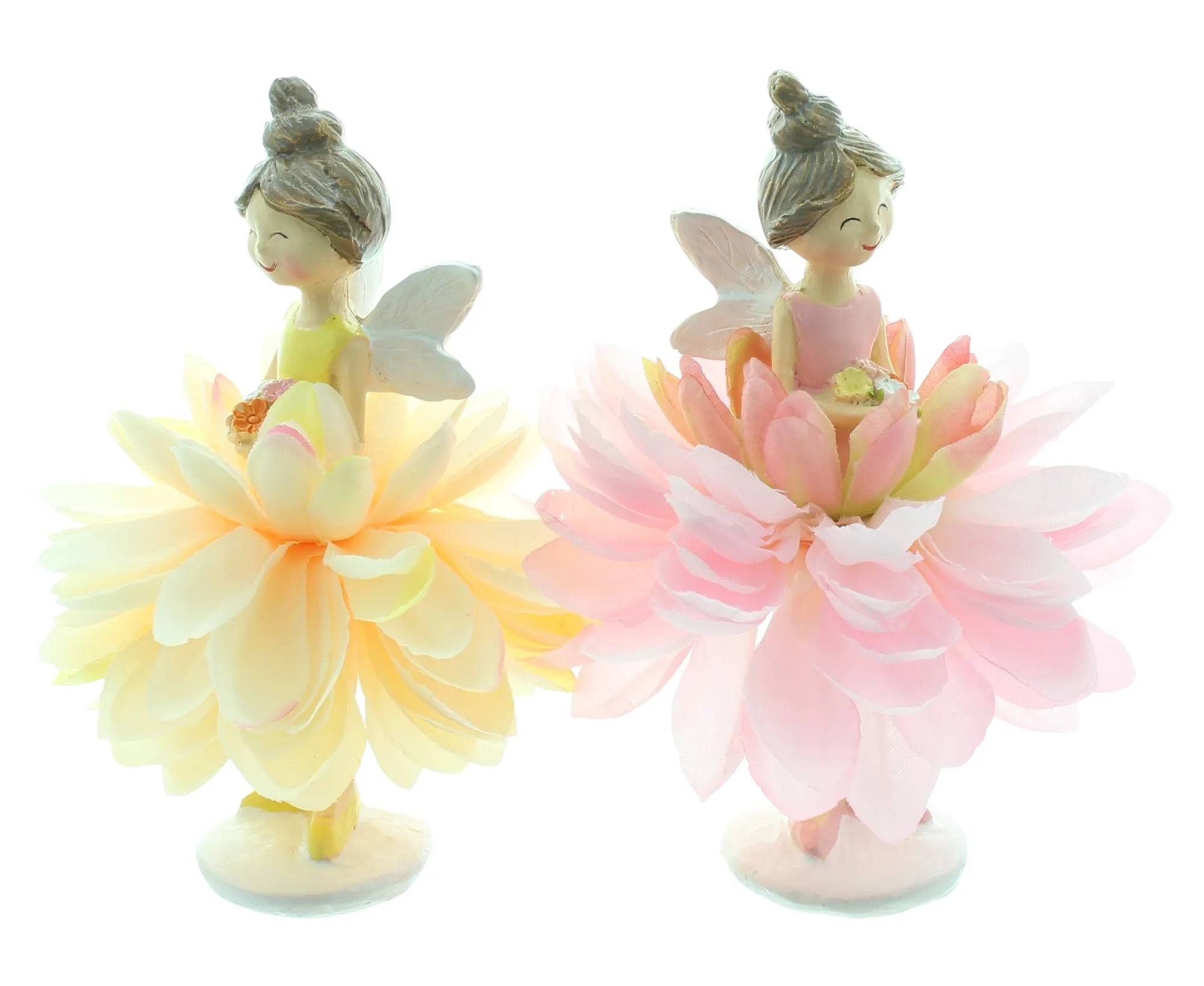 Dekofigur "Blumenfee", 2er Set  im Frank Flechtwaren Online Shop für Pastelltöne kaufen