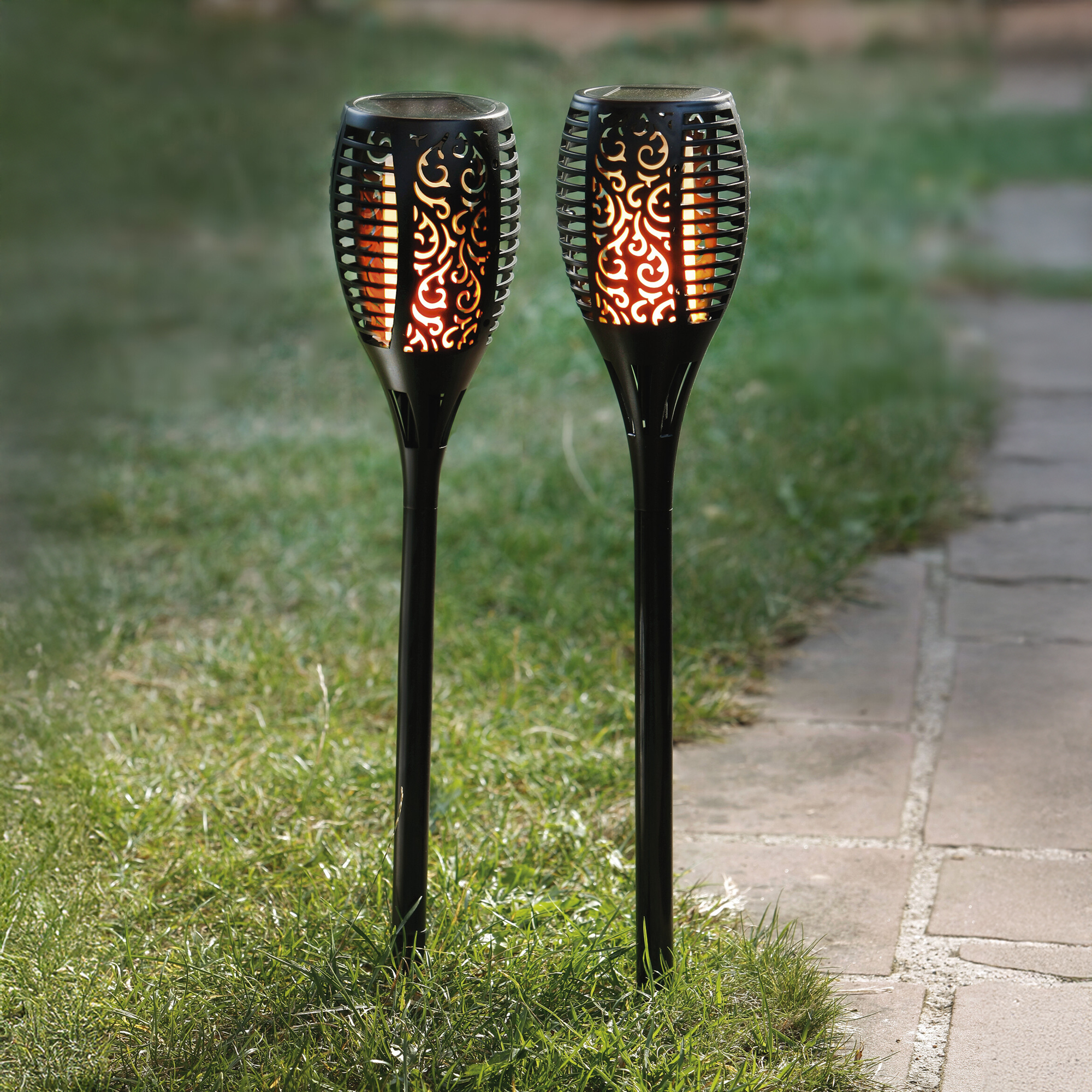 Solarstecker "Bewegte Flamme", groß  im Frank Flechtwaren Online Shop kaufen