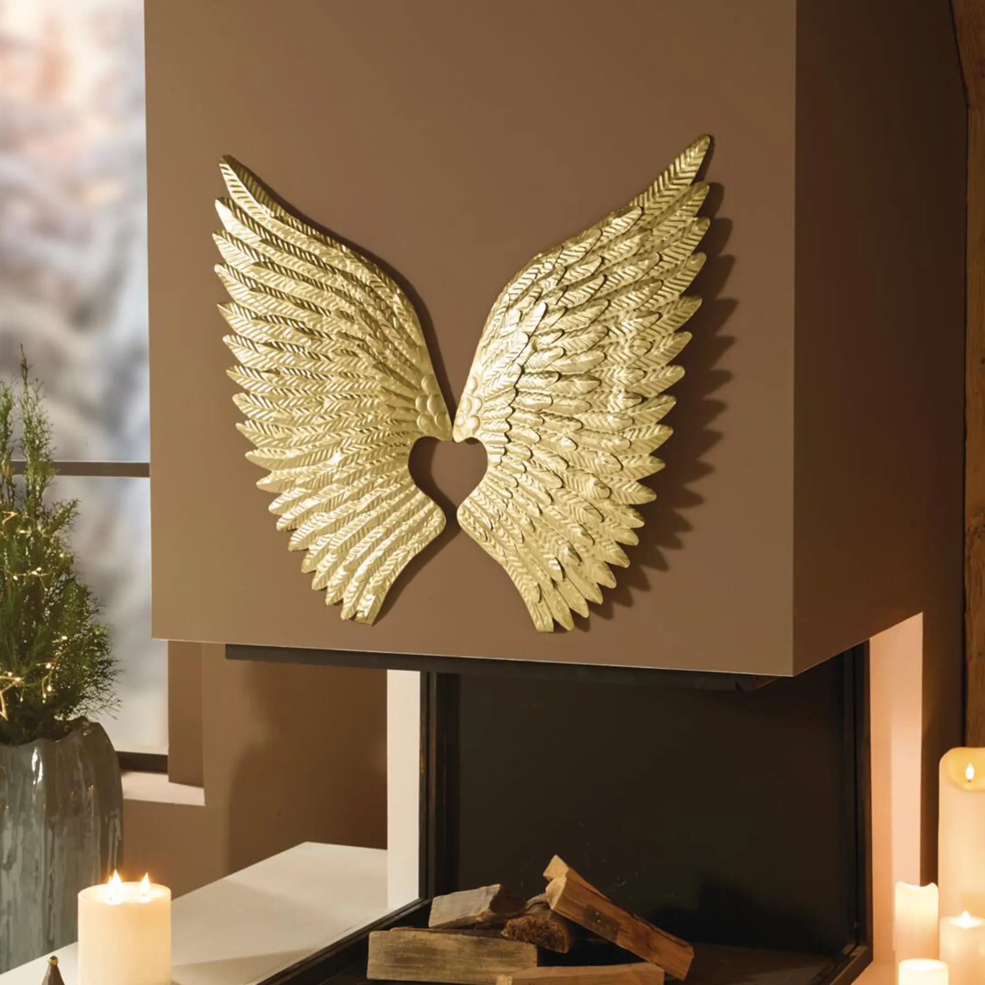 Deko-Flügel "Gold", 2tlg.  im Frank Flechtwaren Online Shop kaufen