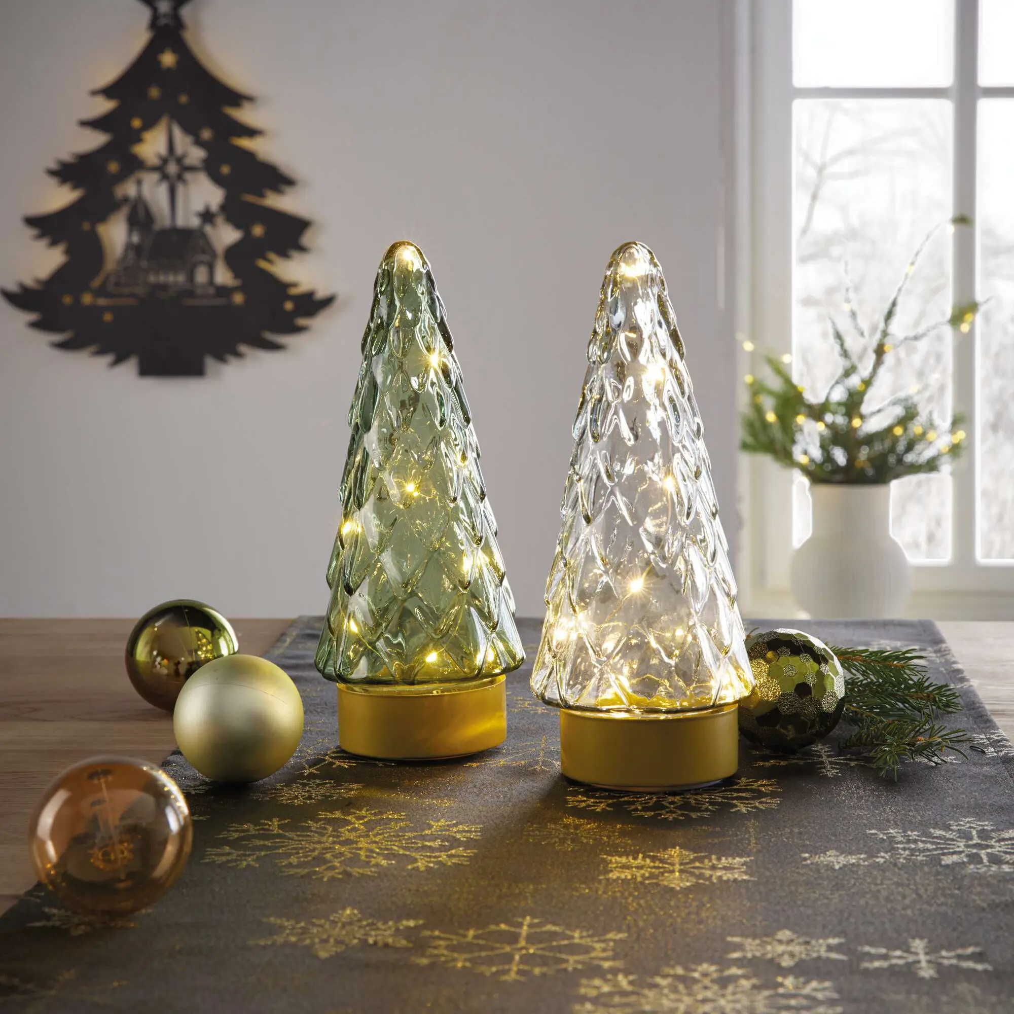 LED-Tanne "Shine", 2er Set  im Frank Flechtwaren Online Shop kaufen